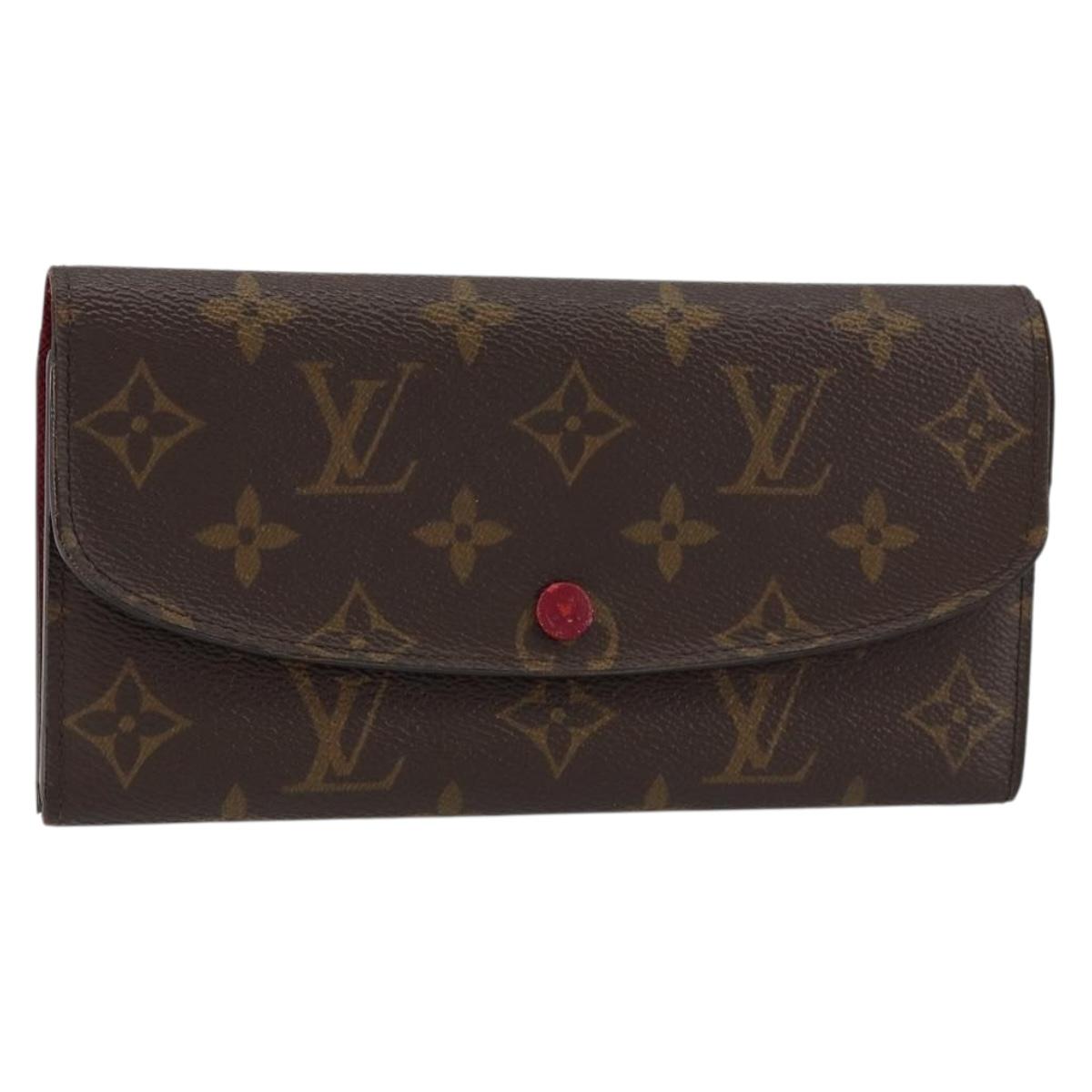 LOUIS VUITTON Monogram Portefeuille Emilie Wallet Pink M60697 LV Auth 148671