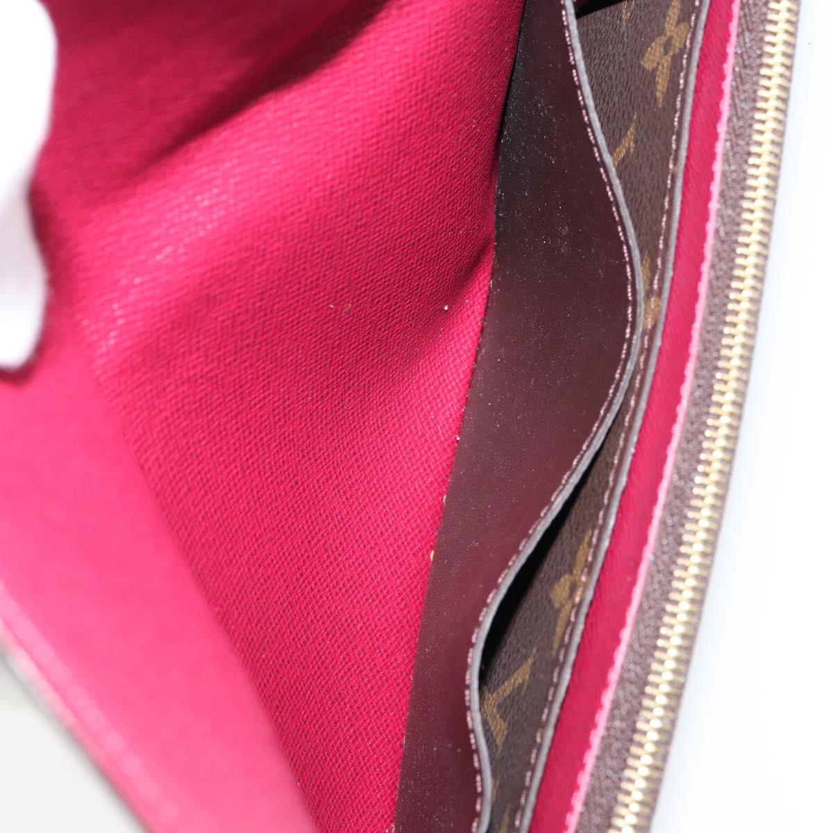 LOUIS VUITTON Monogram Portefeuille Emilie Wallet Pink M60697 LV Auth 148671