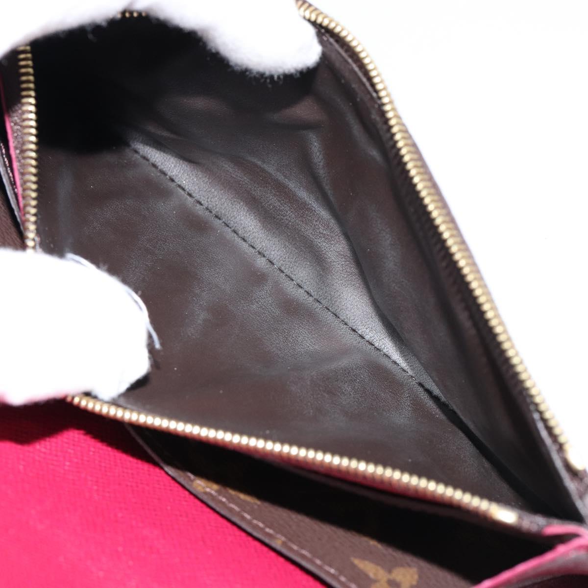 LOUIS VUITTON Monogram Portefeuille Emilie Wallet Pink M60697 LV Auth 148671