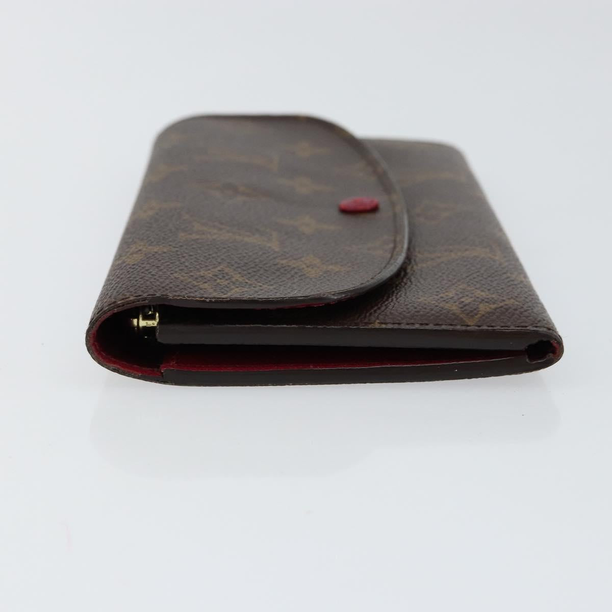 LOUIS VUITTON Monogram Portefeuille Emilie Wallet Pink M60697 LV Auth 148671