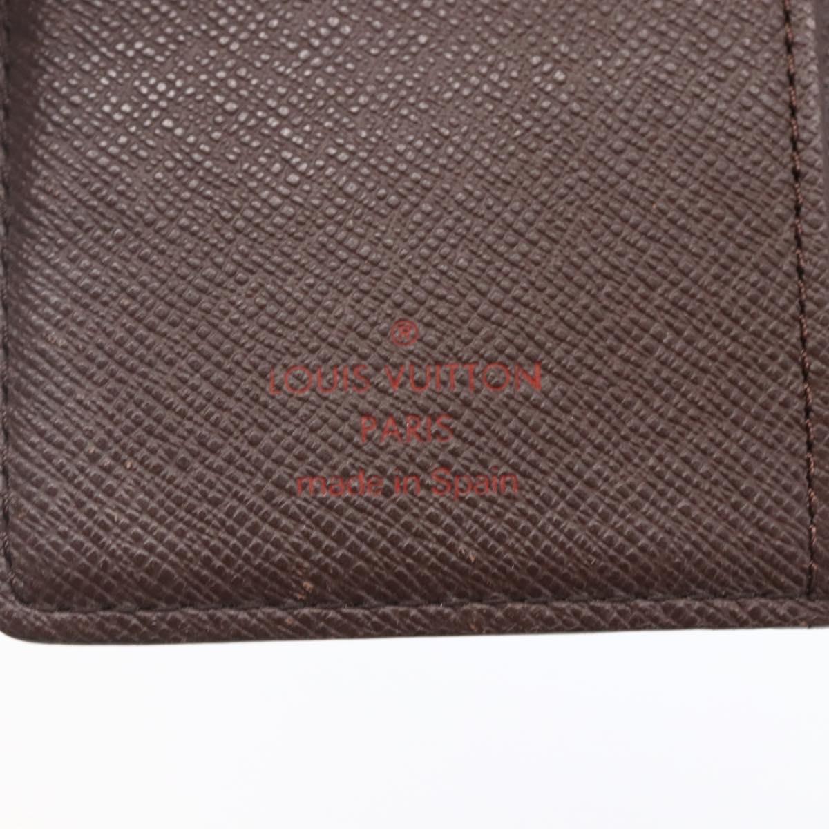 LOUIS VUITTON Damier Ebene Agenda PM Day Planner Cover R20700 LV Auth 148674