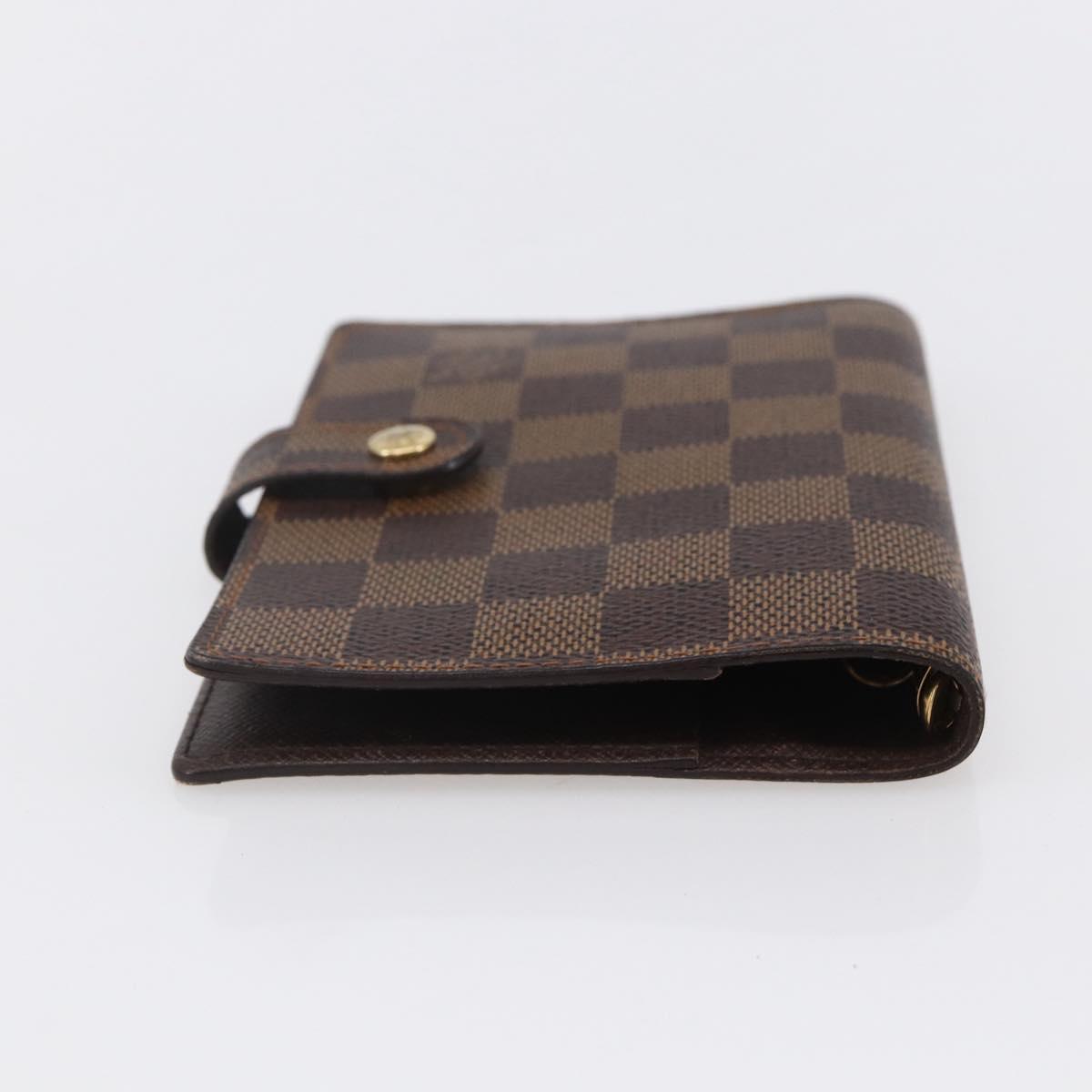 LOUIS VUITTON Damier Ebene Agenda PM Day Planner Cover R20700 LV Auth 148674