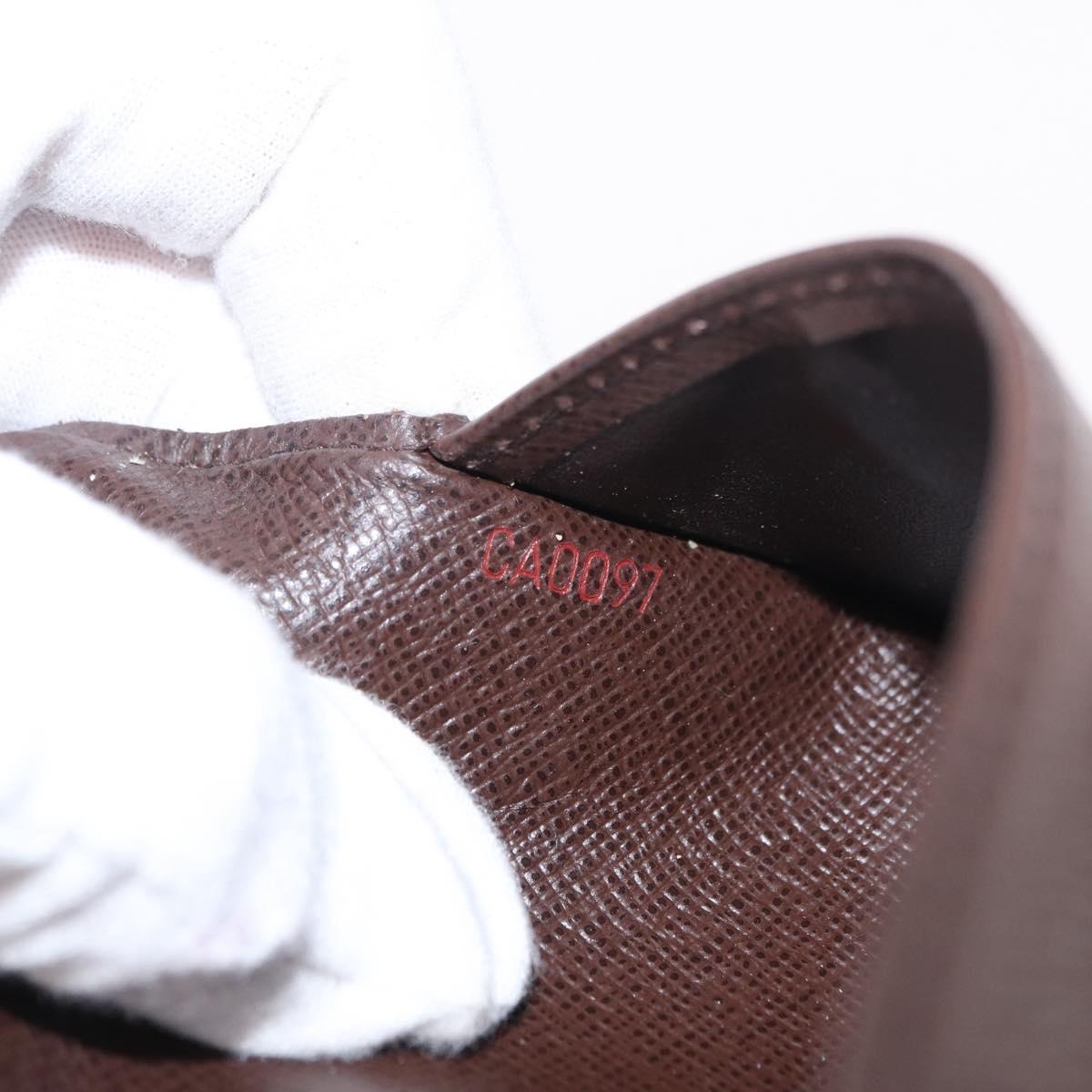 LOUIS VUITTON Damier Ebene Agenda Poche Note Cover R20703 LV Auth 148675