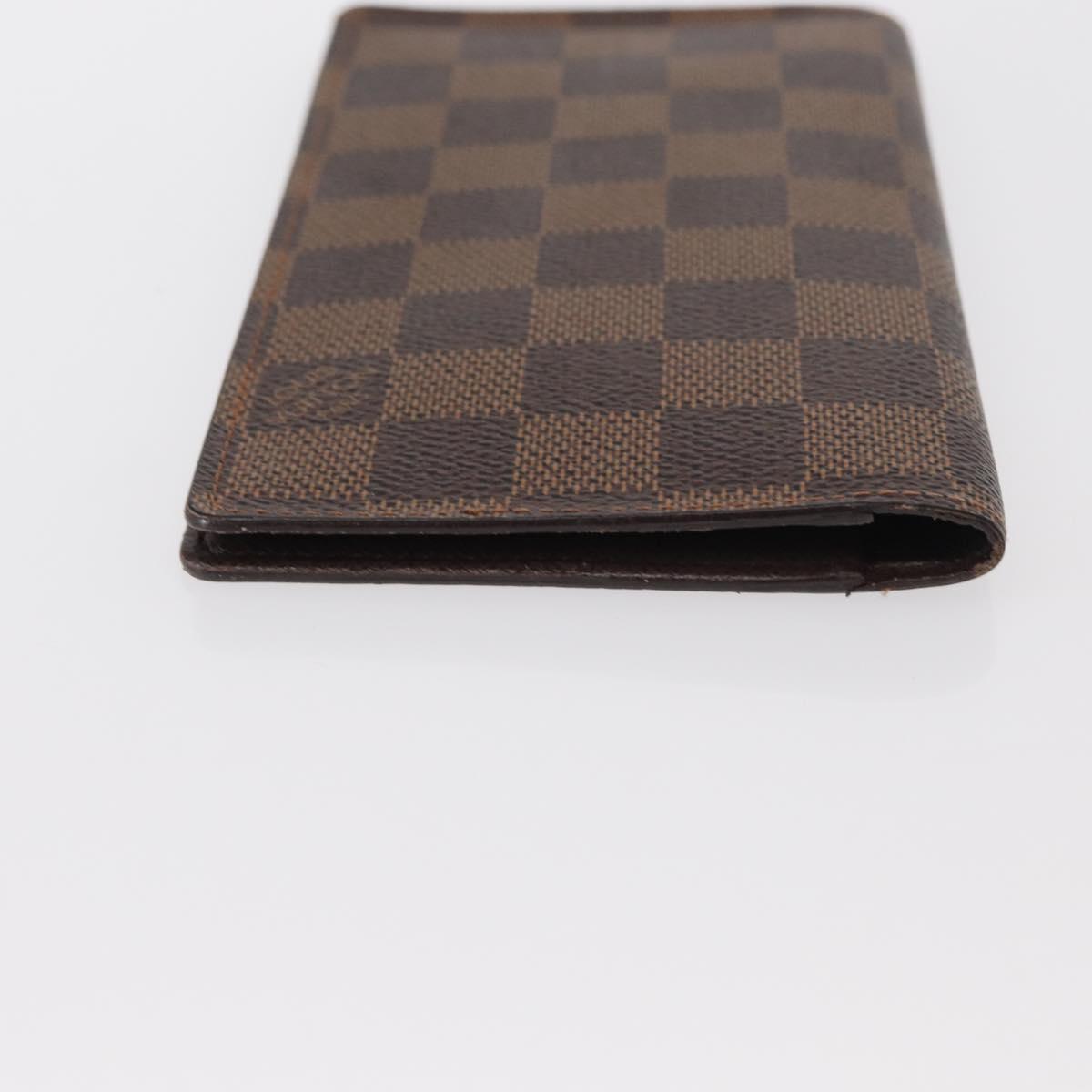 LOUIS VUITTON Damier Ebene Agenda Poche Note Cover R20703 LV Auth 148675