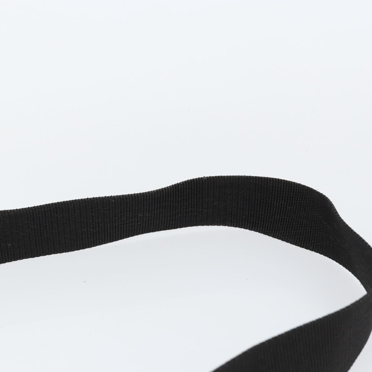 PRADA Shoulder Bag Nylon Black Silver Auth 148676