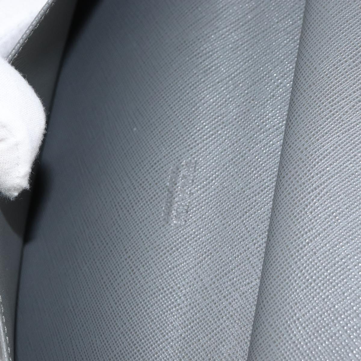 PRADA Round Wallet Safiano leather Black 2ML220 Auth 148677