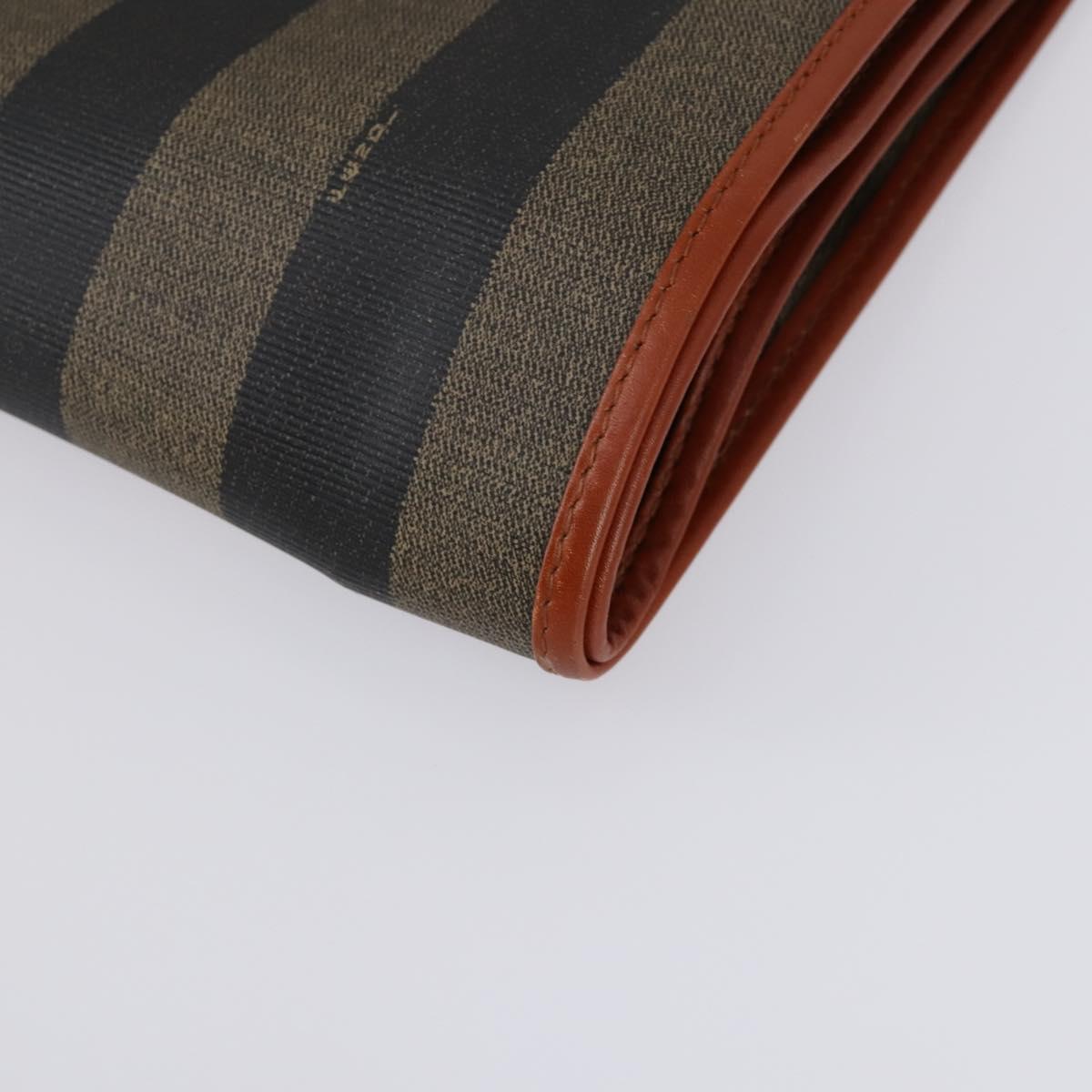 FENDI Pecan Canvas Garment Cover PVC Black Brown Auth 148683