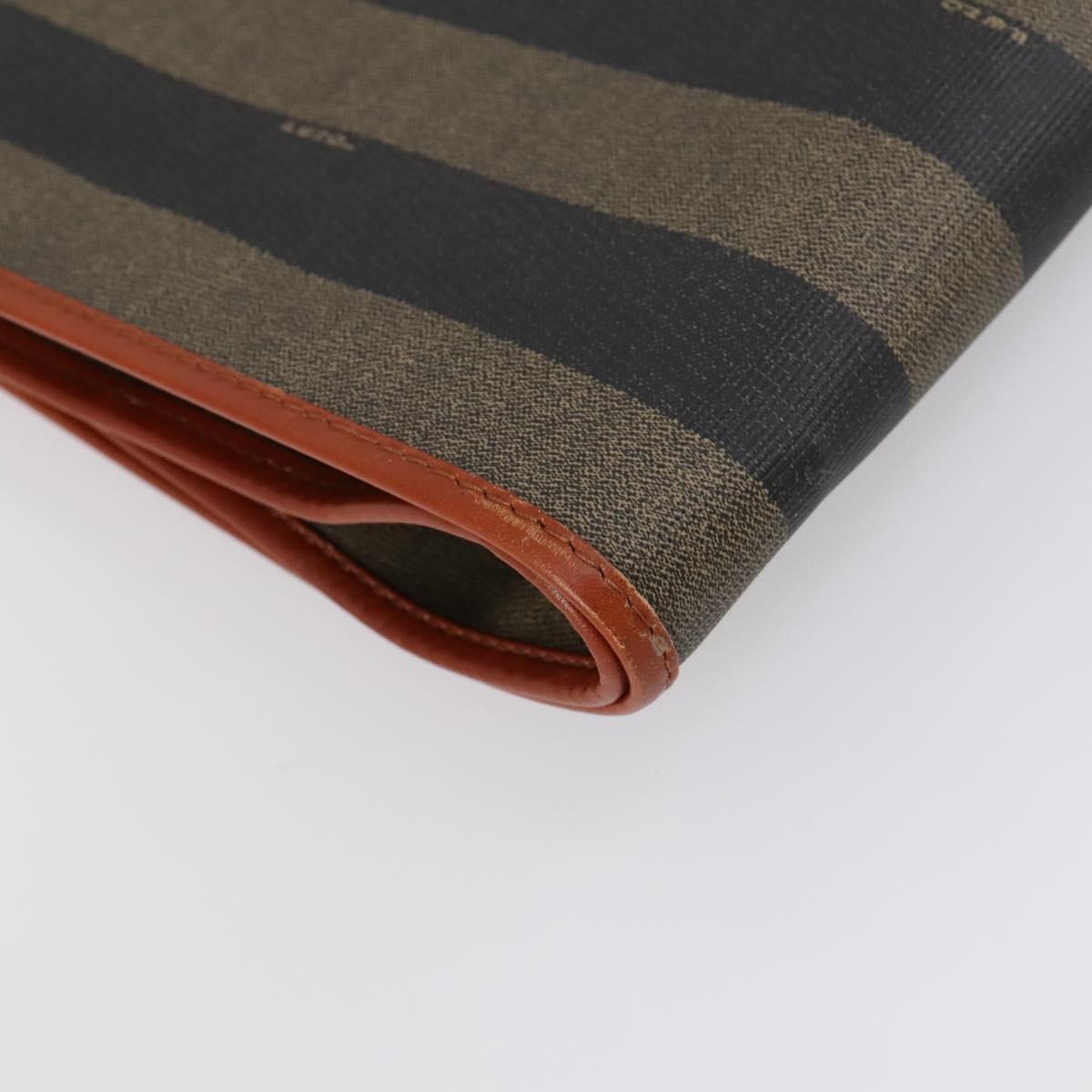 FENDI Pecan Canvas Garment Cover PVC Black Brown Auth 148683