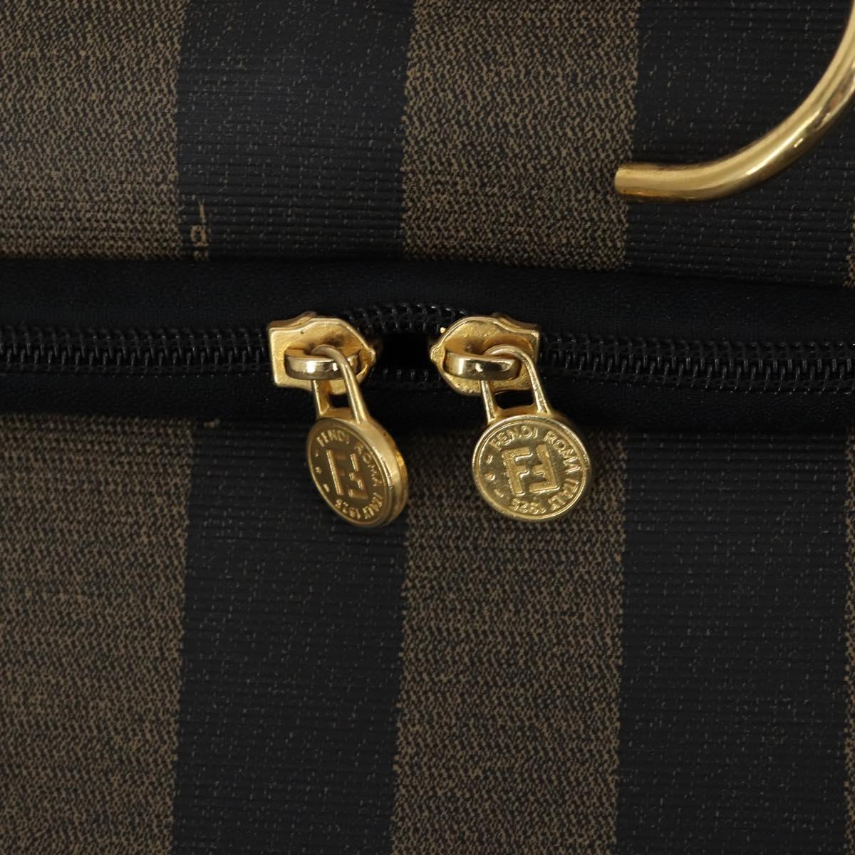 FENDI Pecan Canvas Garment Cover PVC Black Brown Auth 148683