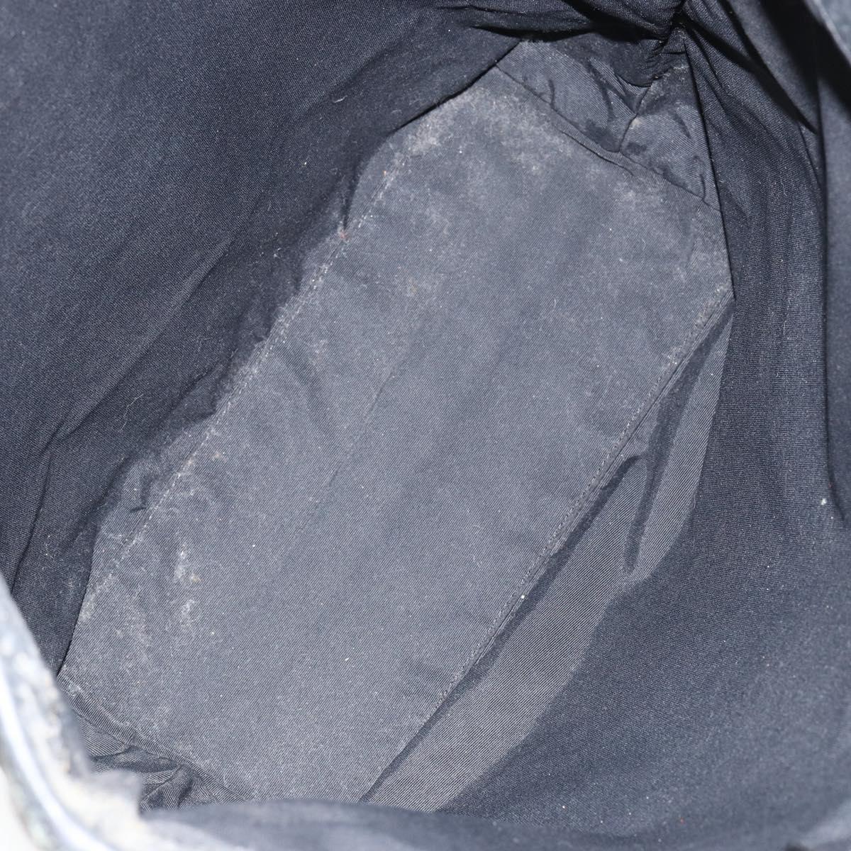 GUCCI GG Canvas Shoulder Bag Black Silver 31243 Auth 148685