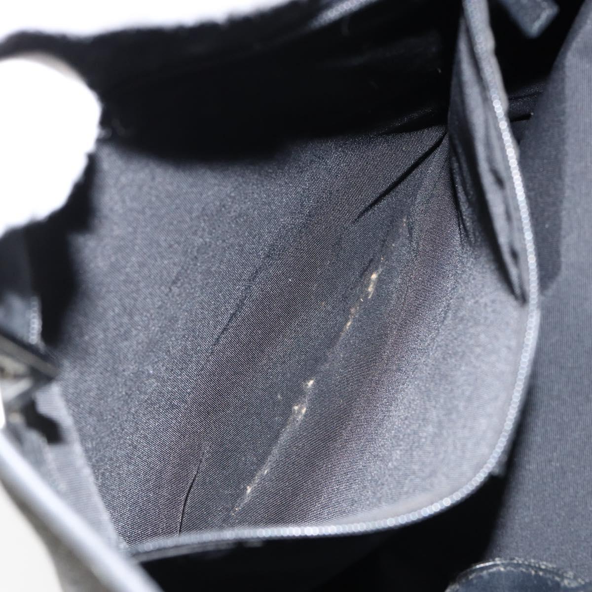 GUCCI GG Canvas Shoulder Bag Black Silver 31243 Auth 148685