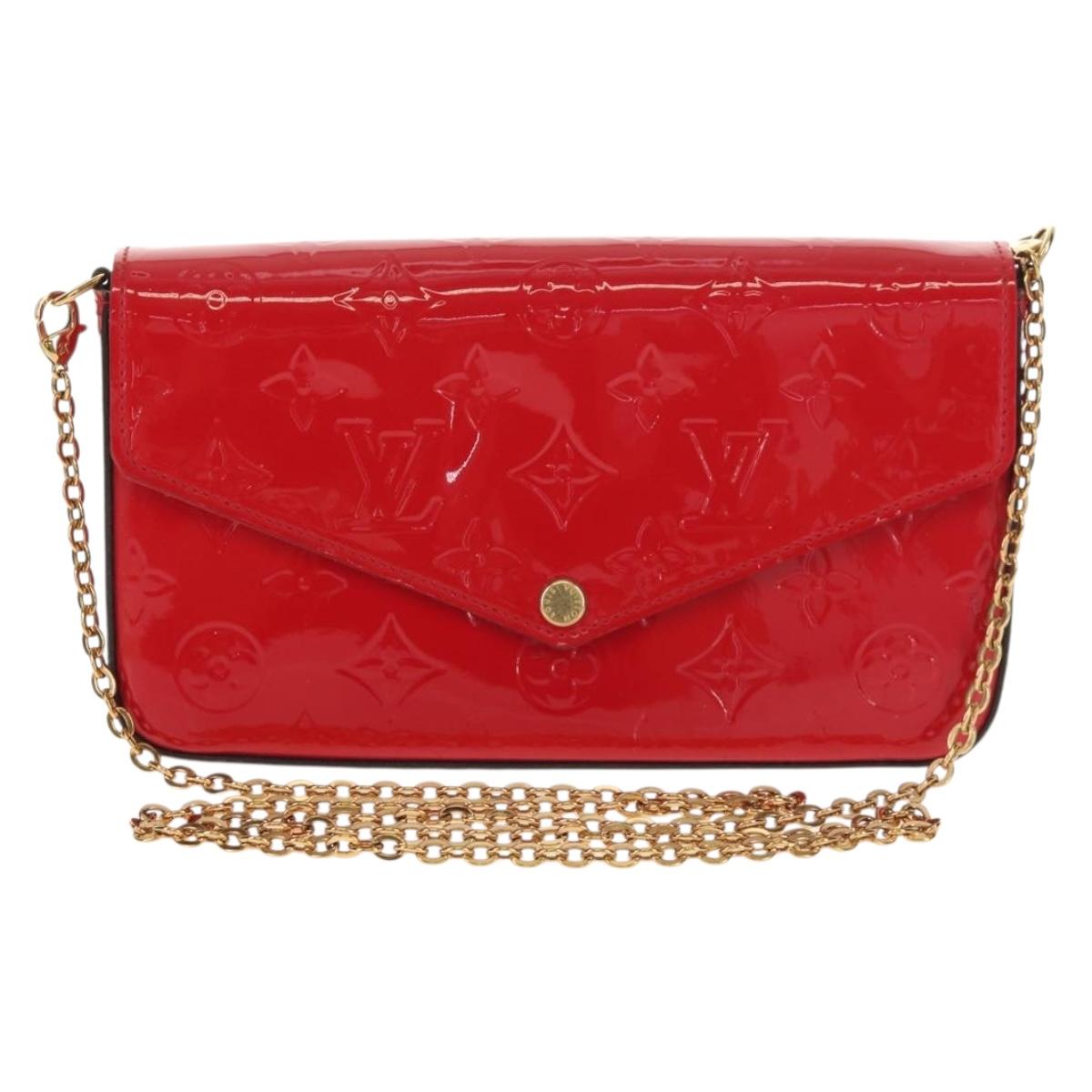 LOUIS VUITTON Vernis Wallet Pochette Felice Bag Slys M61293 LV Auth 148691V