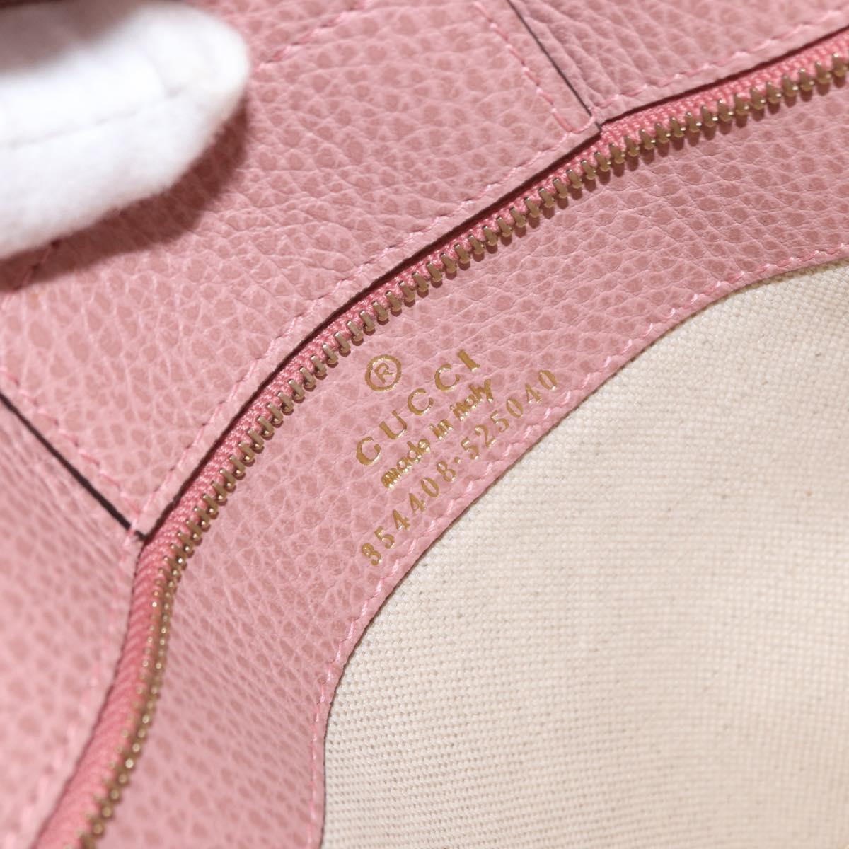 GUCCI Swing Tote Bag Leather Gray Gold 354408 Auth 148695