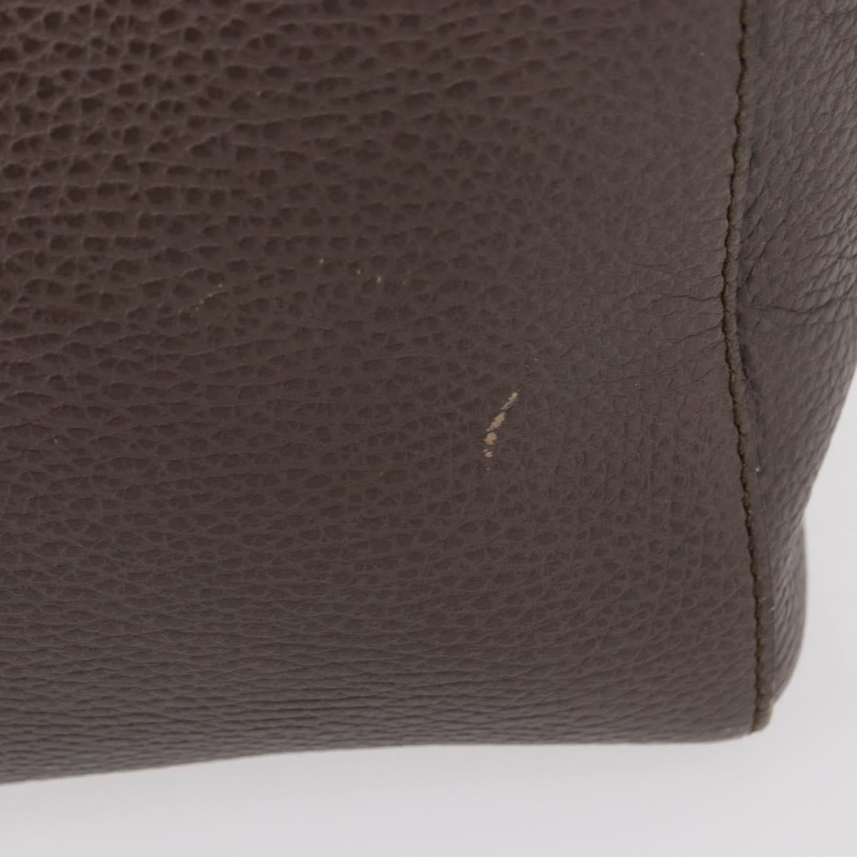 GUCCI Swing Tote Bag Leather Gray Gold 354408 Auth 148695