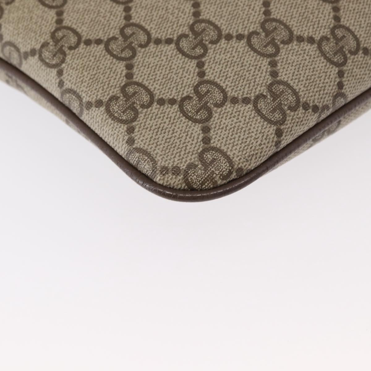 GUCCI GG Supreme Web Sherry Line Bag PVC Beige Gold 904 02 047 Auth 148699