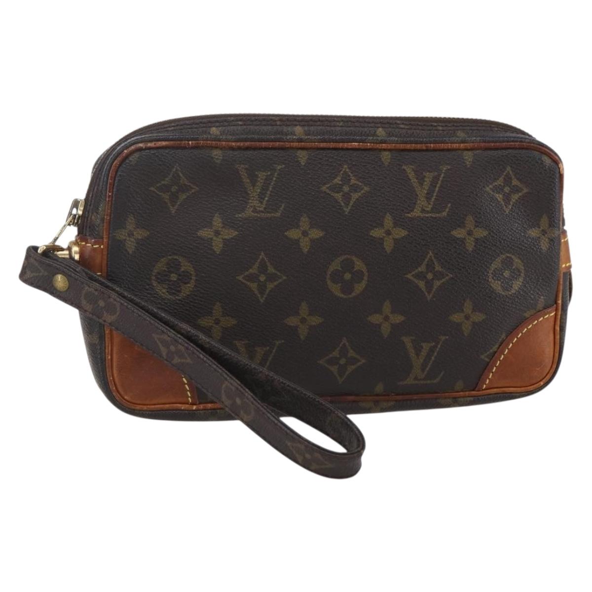 LOUIS VUITTON Monogram Marly Dragonne PM Clutch Bag M51827 LV Auth 148700