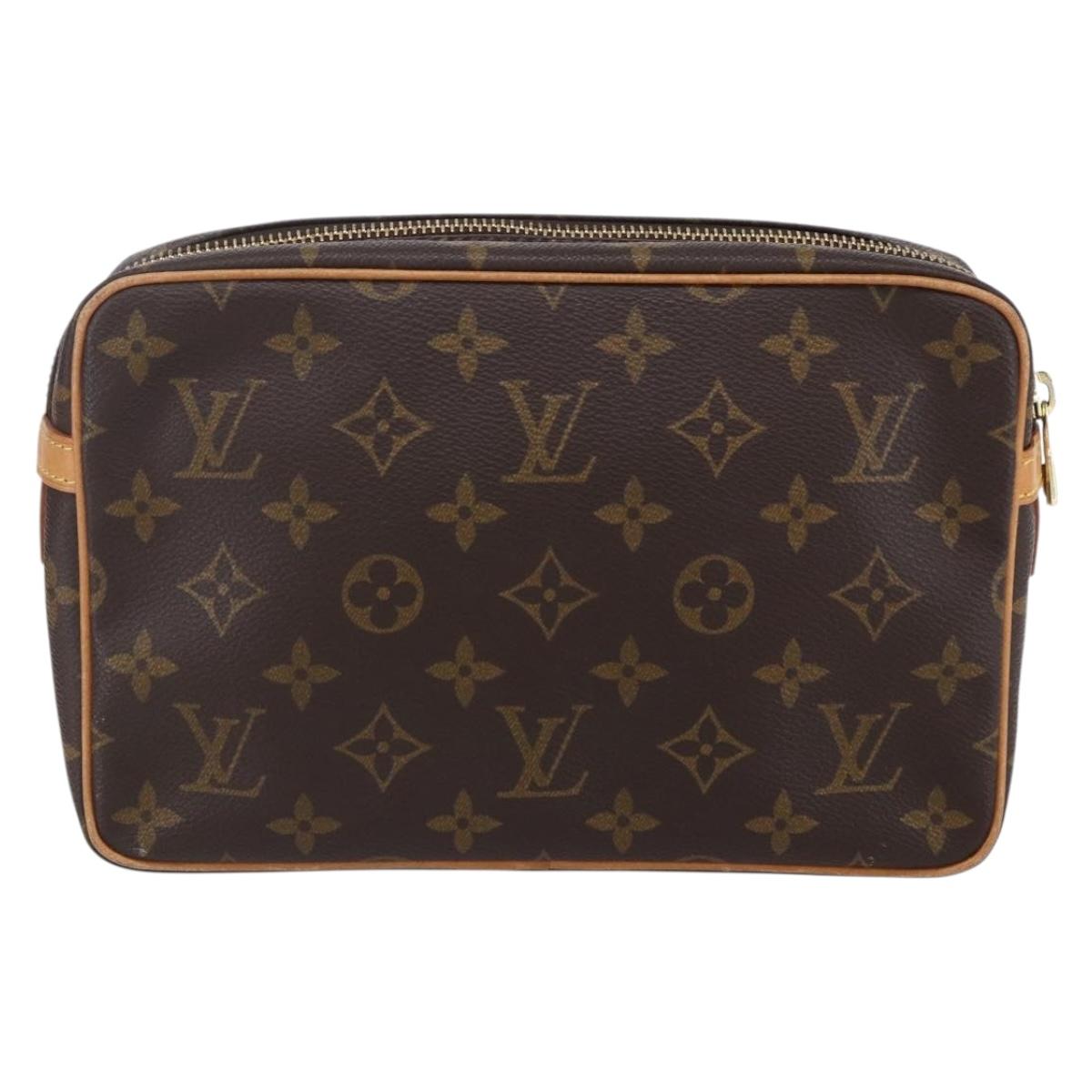 LOUIS VUITTON Monogram Compiegne 23 Clutch Bag M51847 LV Auth 148704