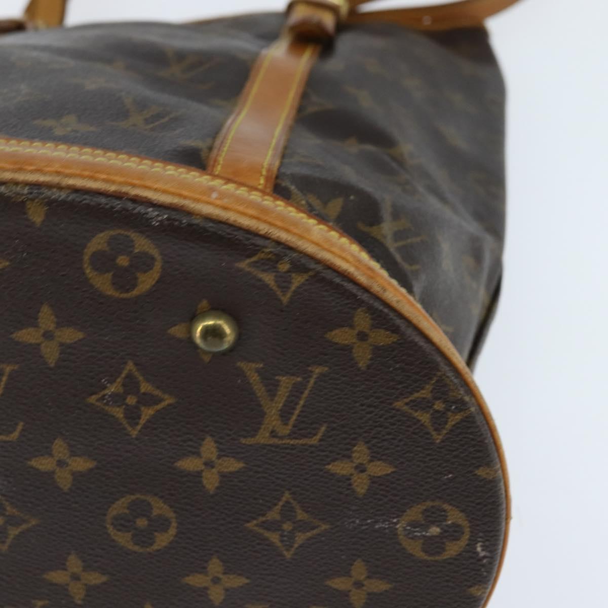 LOUIS VUITTON Monogram Bucket GM Shoulder Bag M42236 LV Auth 148723