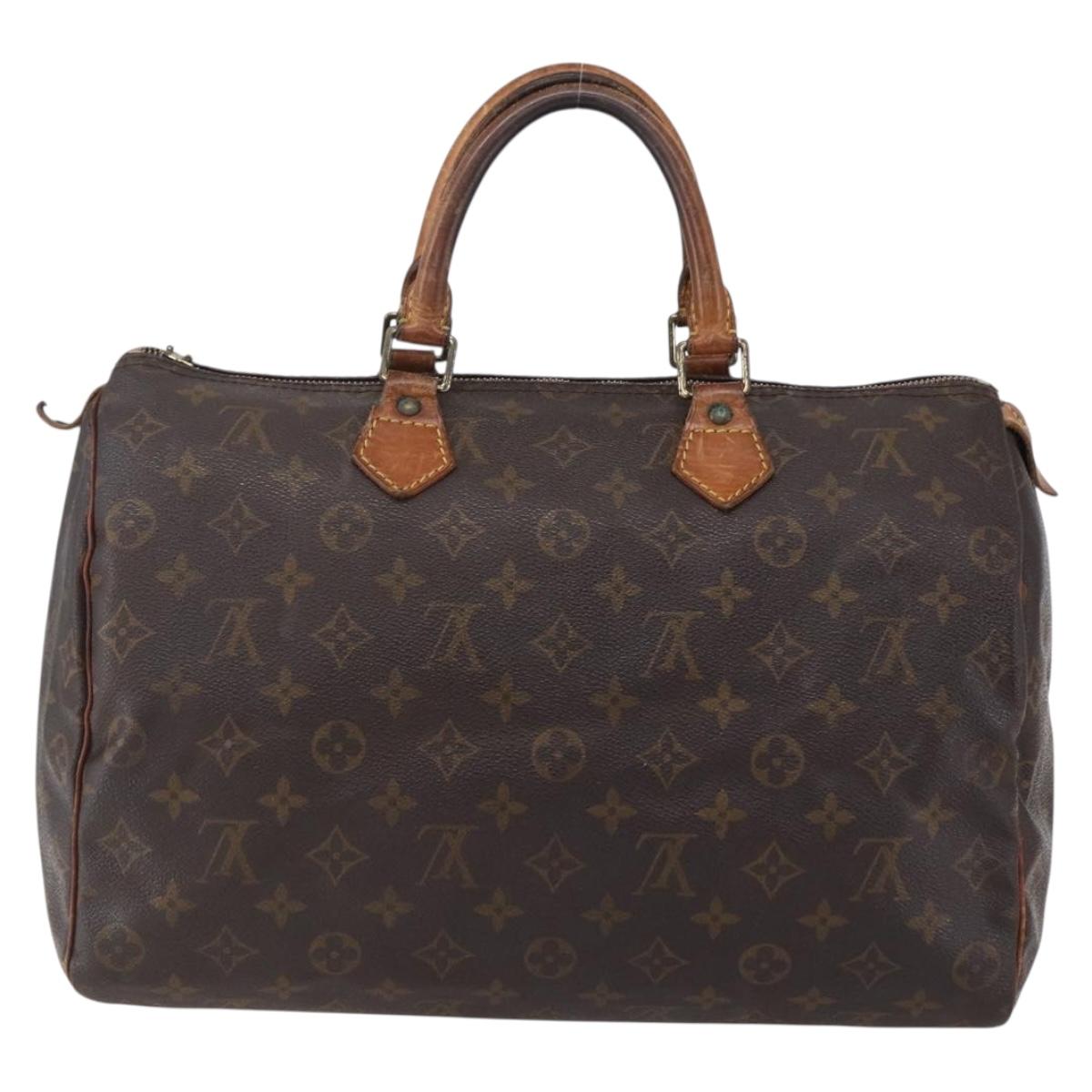 LOUIS VUITTON Monogram Speedy 35 Hand Bag M41524 LV Auth 148728