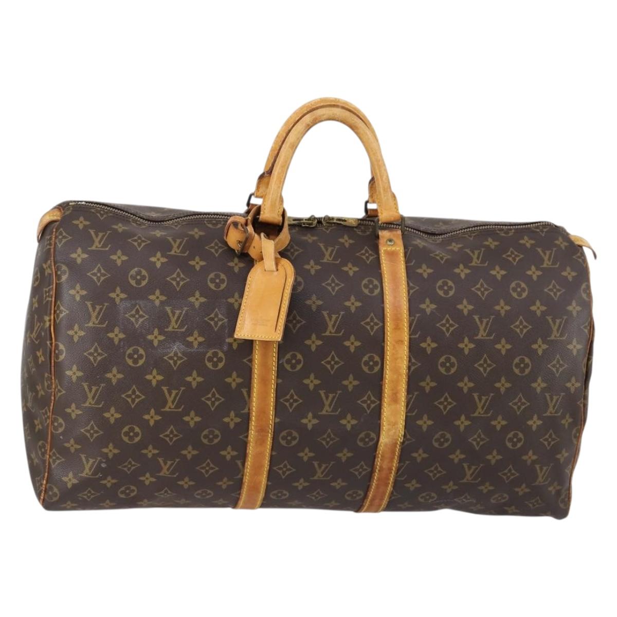LOUIS VUITTON Monogram Keepall 55 Boston Bag M41424 LV Auth 148740