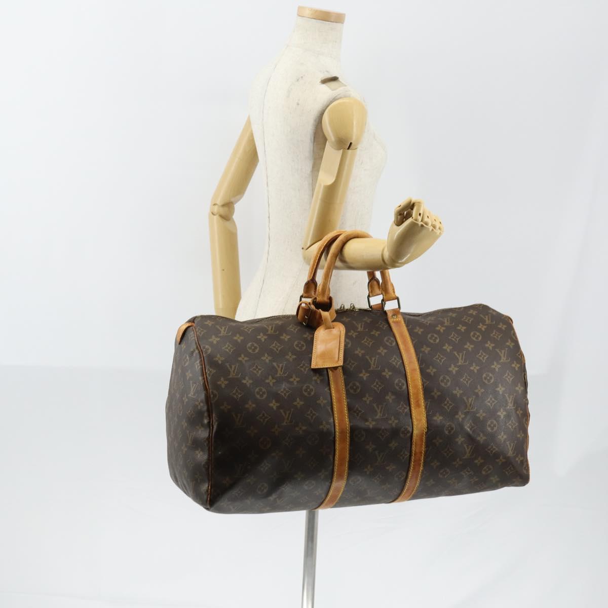 LOUIS VUITTON Monogram Keepall 55 Boston Bag M41424 LV Auth 148740