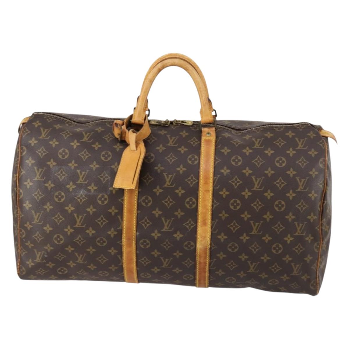 LOUIS VUITTON Monogram Keepall 55 Boston Bag M41424 LV Auth 148740