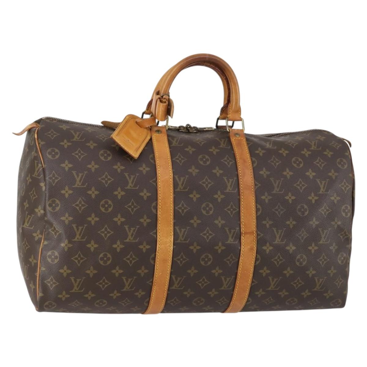 LOUIS VUITTON Monogram Keepall 50 Boston Bag M41426 LV Auth 148743