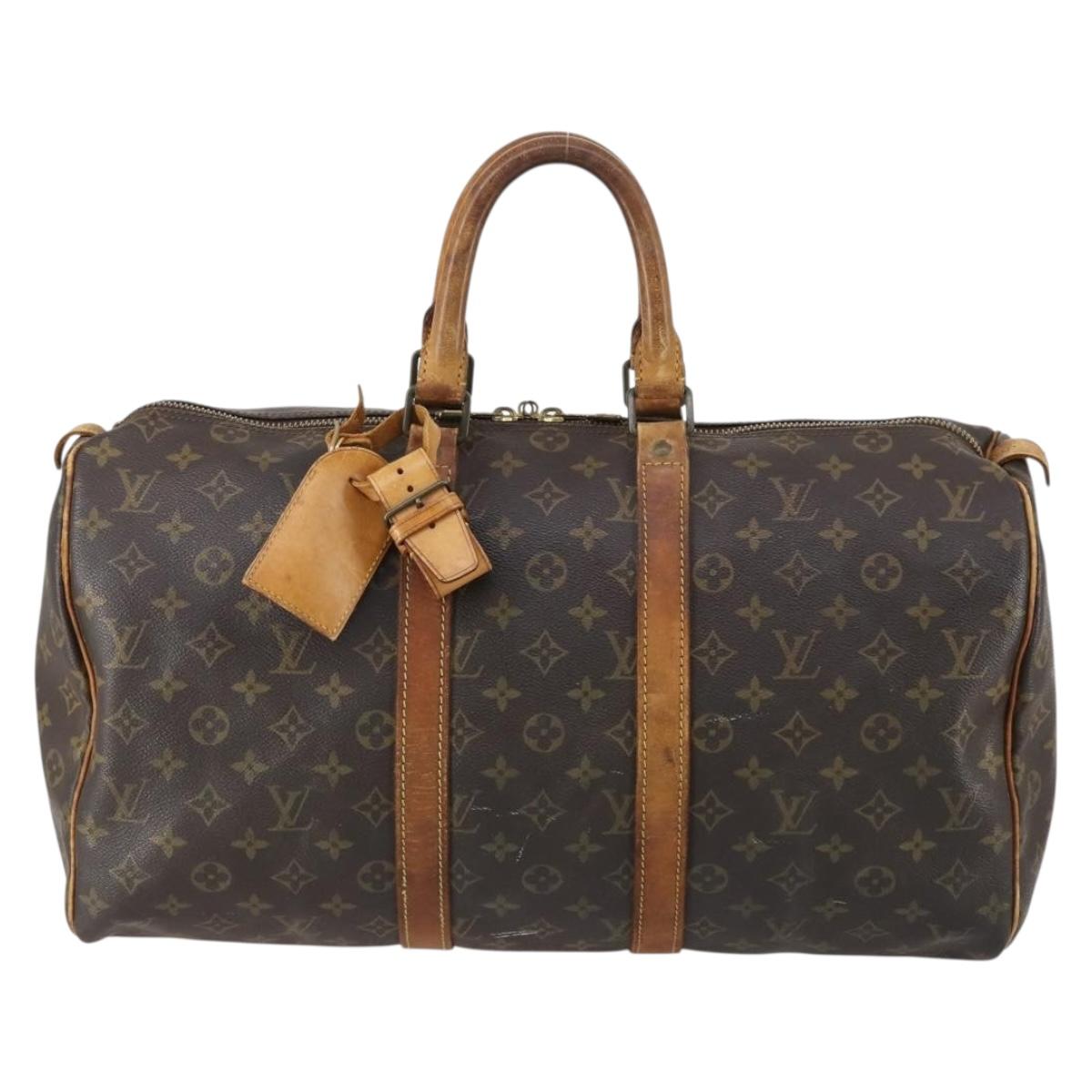 LOUIS VUITTON Monogram Keepall 45 Boston Bag M41428 LV Auth 148746