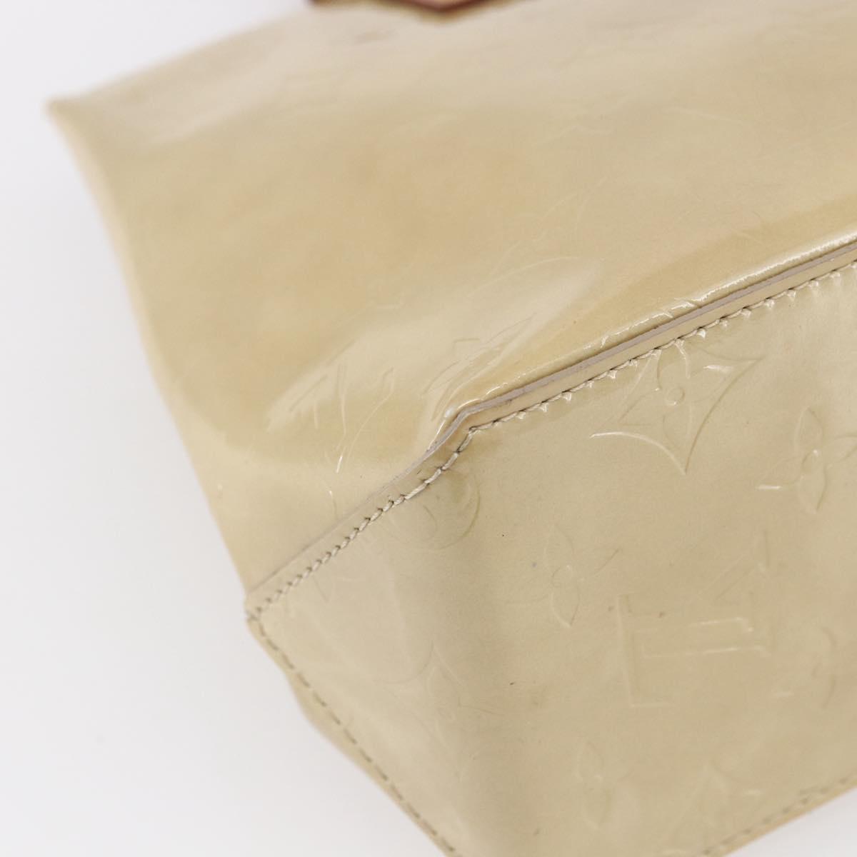 LOUIS VUITTON Monogram Vernis Reade PM Hand Bag Beige M91334 LV Auth 148756