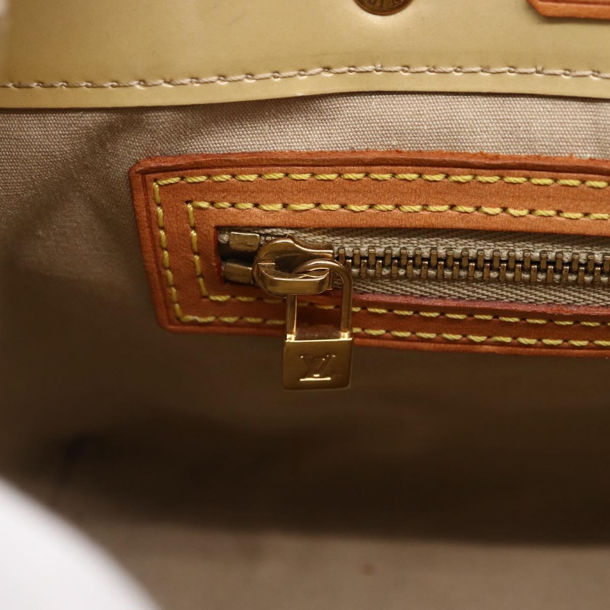 LOUIS VUITTON Monogram Vernis Reade PM Hand Bag Beige M91334 LV Auth 148756