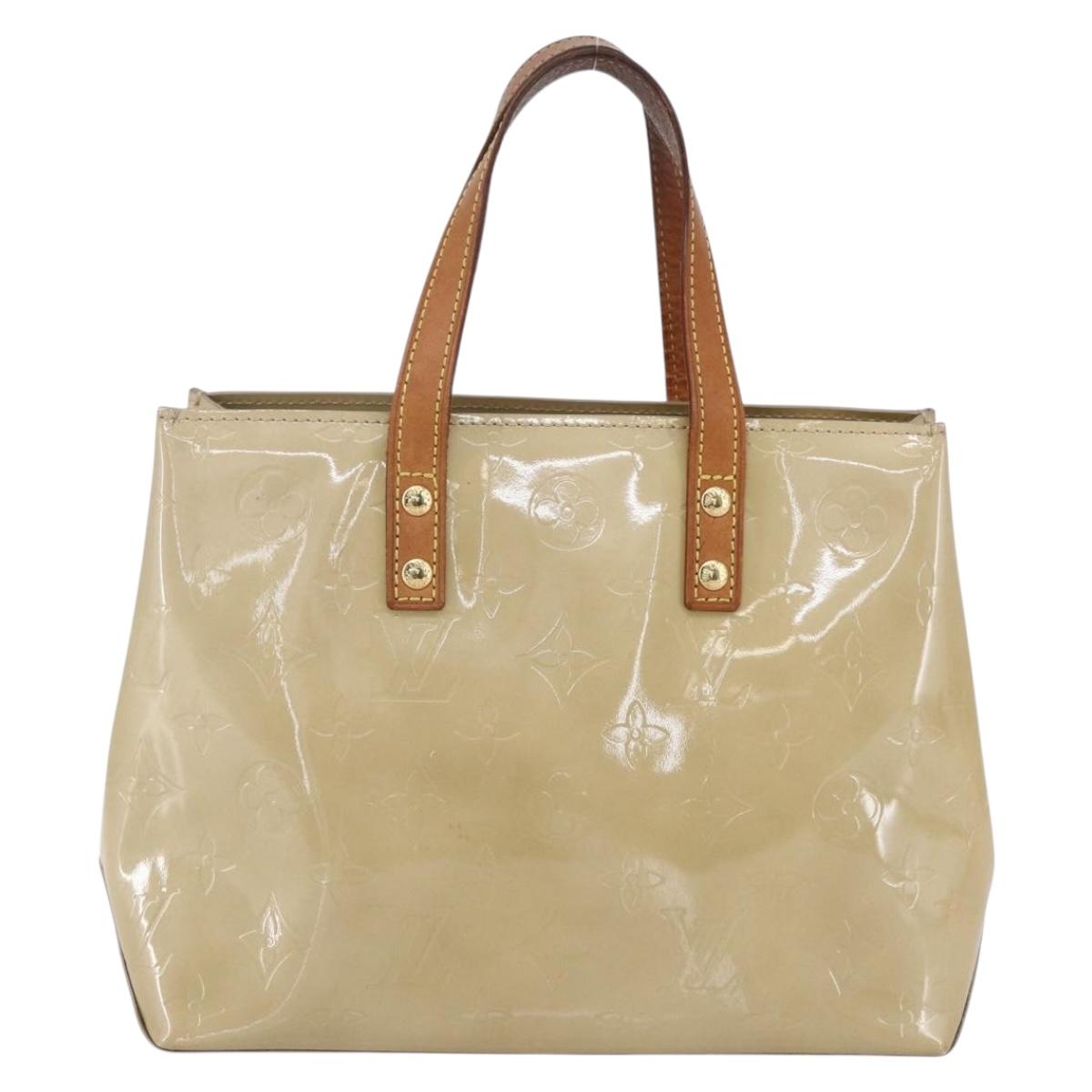 LOUIS VUITTON Monogram Vernis Reade PM Hand Bag Beige M91334 LV Auth 148756