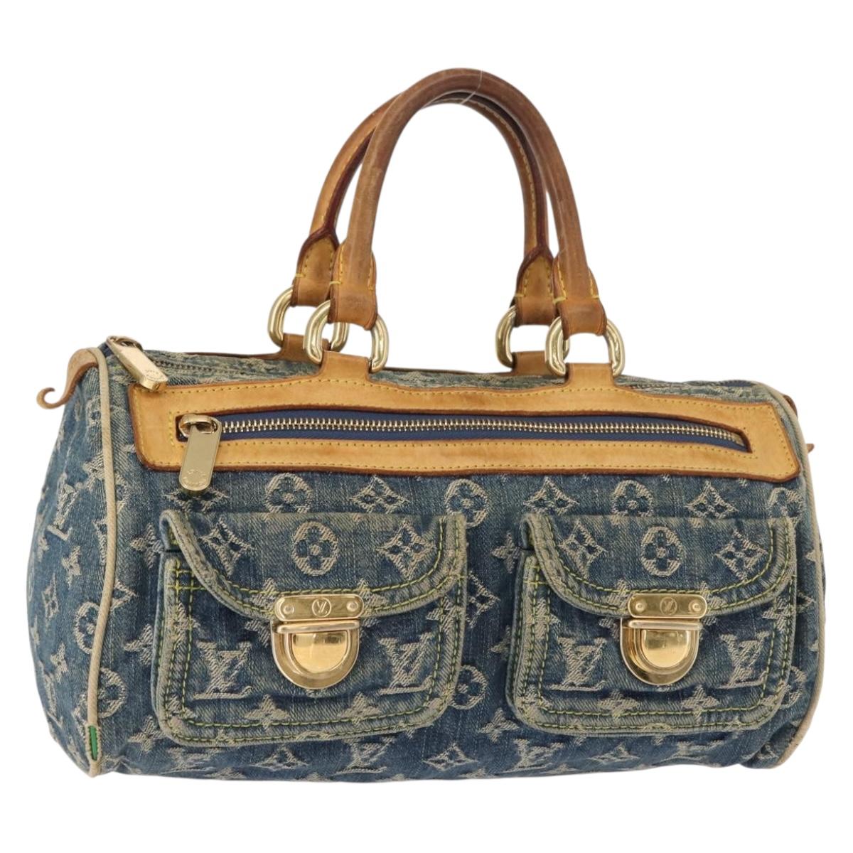LOUIS VUITTON Monogram Denim Neo Speedy Hand Bag Blue M95019 LV Auth 148758
