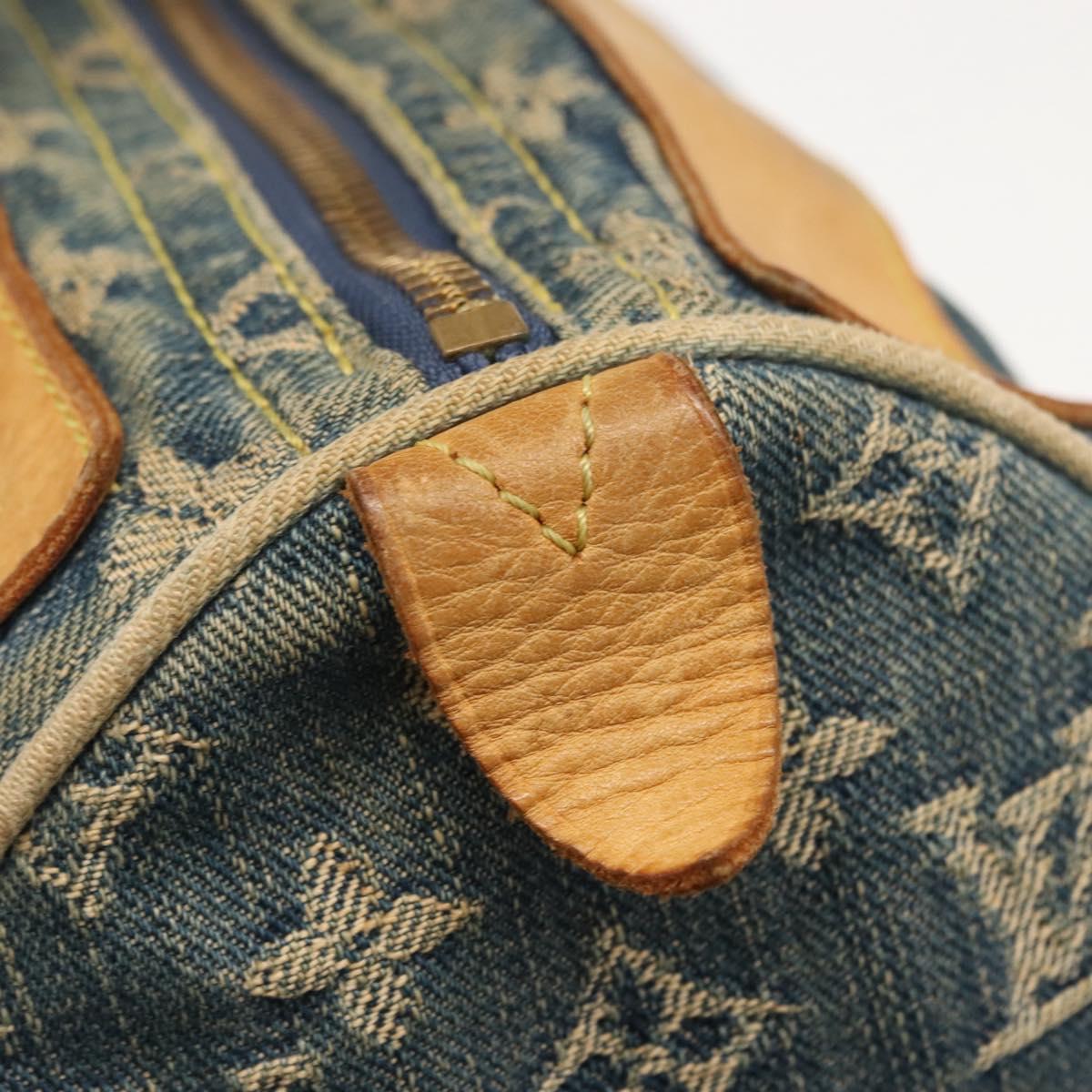 LOUIS VUITTON Monogram Denim Neo Speedy Hand Bag Blue M95019 LV Auth 148758