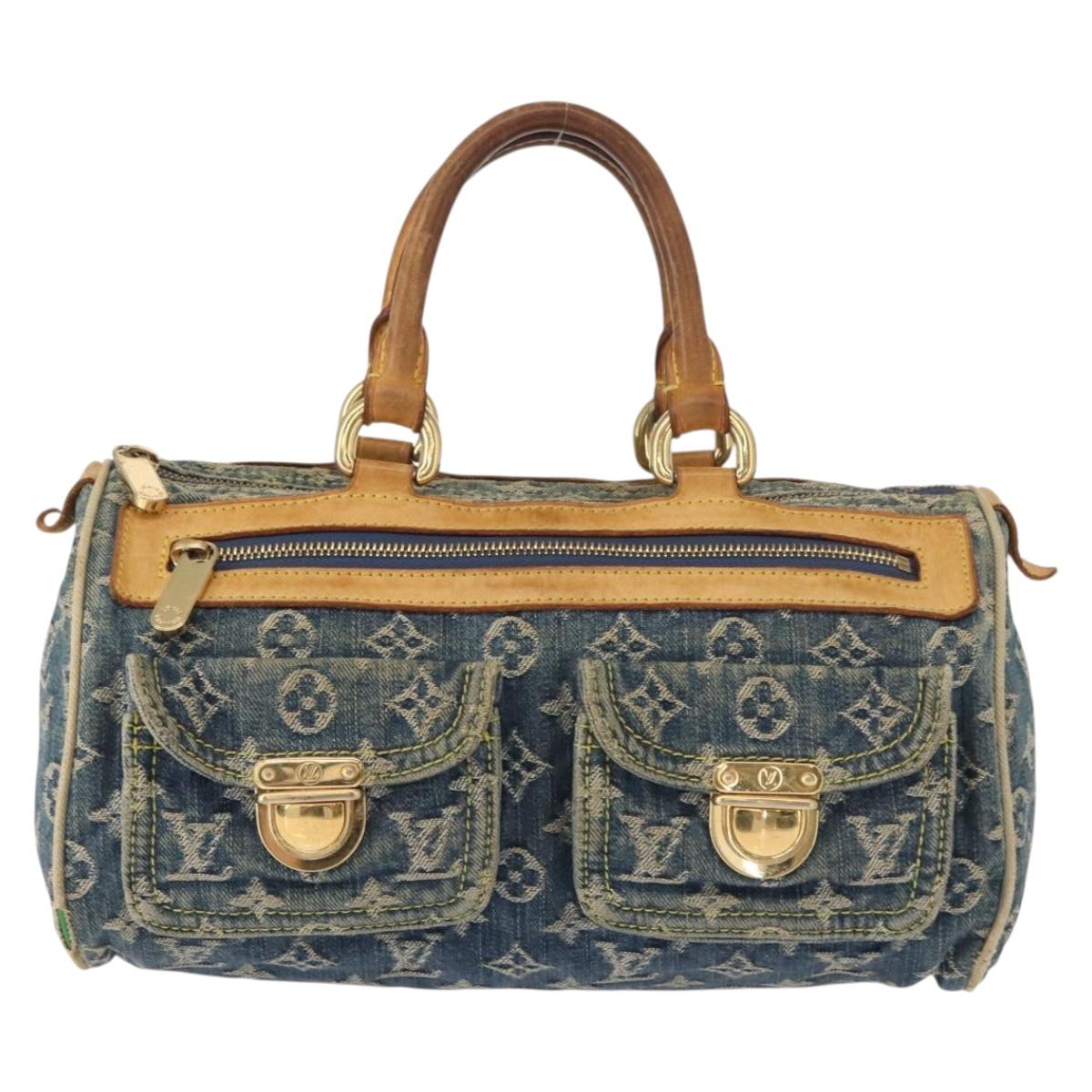 LOUIS VUITTON Monogram Denim Neo Speedy Hand Bag Blue M95019 LV Auth 148758