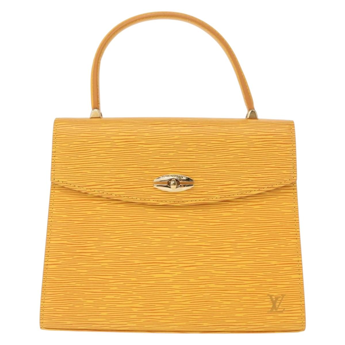 LOUIS VUITTON Epi Malesherbes Hand Bag Tassili Yellow Jonne M52379 Auth 148762