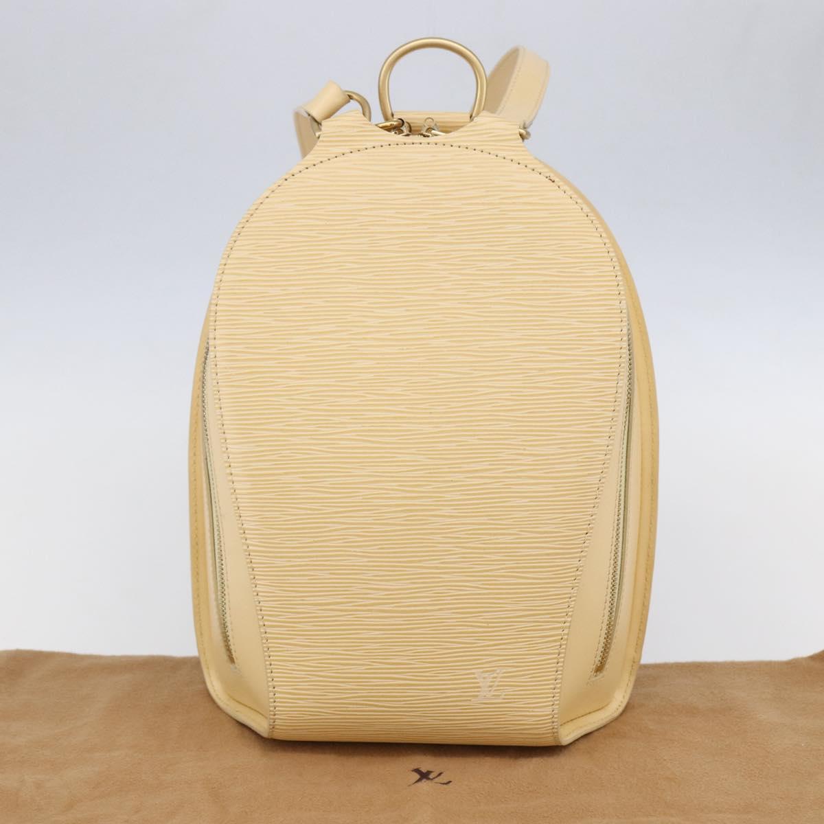 LOUIS VUITTON Epi Mabillon Backpack Vanilla M5223A LV Auth 148764