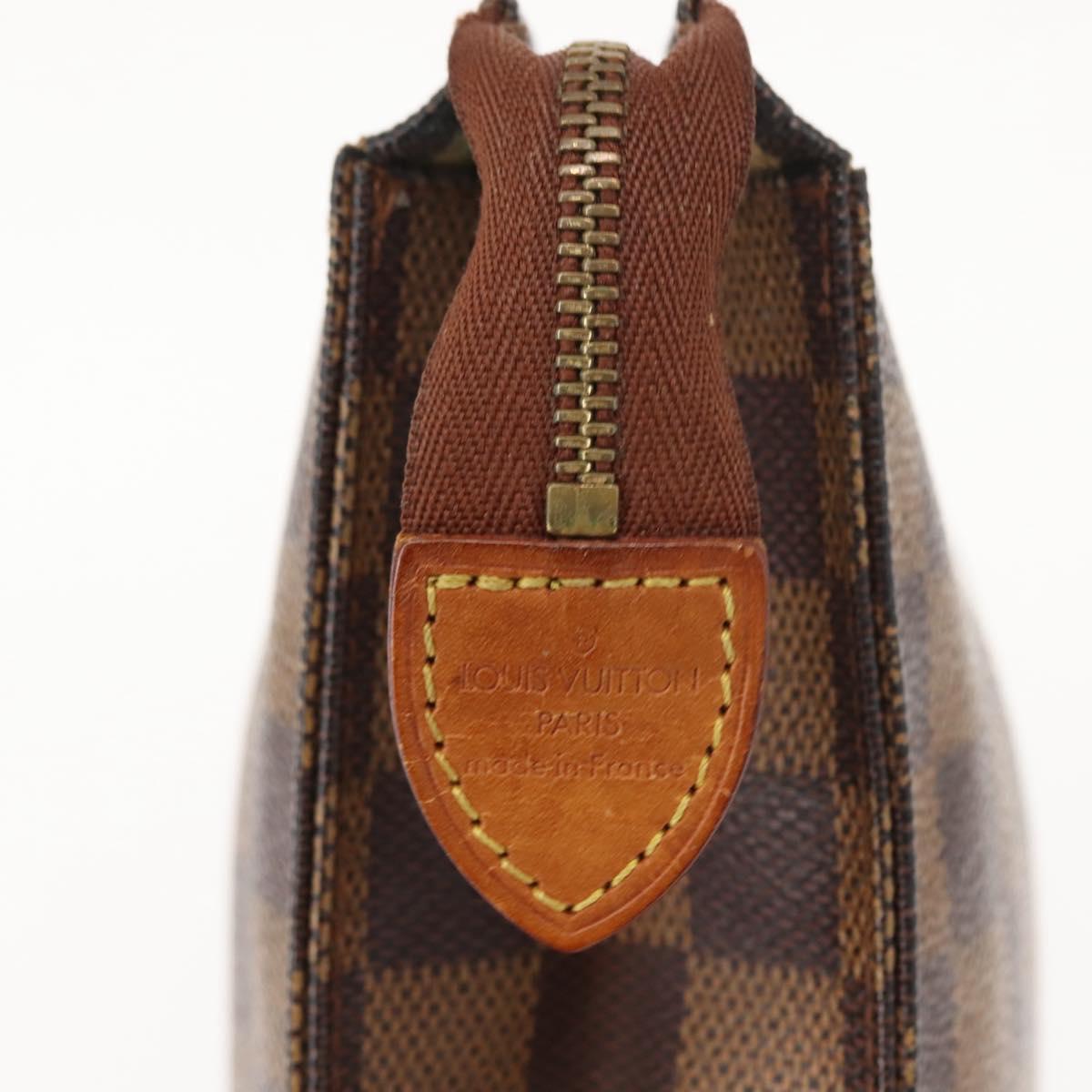 LOUIS VUITTON Damier Ebene Poche Toilette 26 Pouch N47543 LV Auth 148767