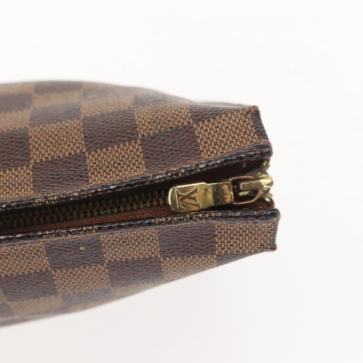 LOUIS VUITTON Damier Ebene Poche Toilette 26 Pouch N47543 LV Auth 148767