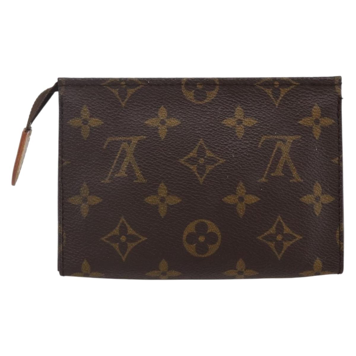 LOUIS VUITTON Monogram Poche Toilette 15 Pouch M47546 LV Auth 148774