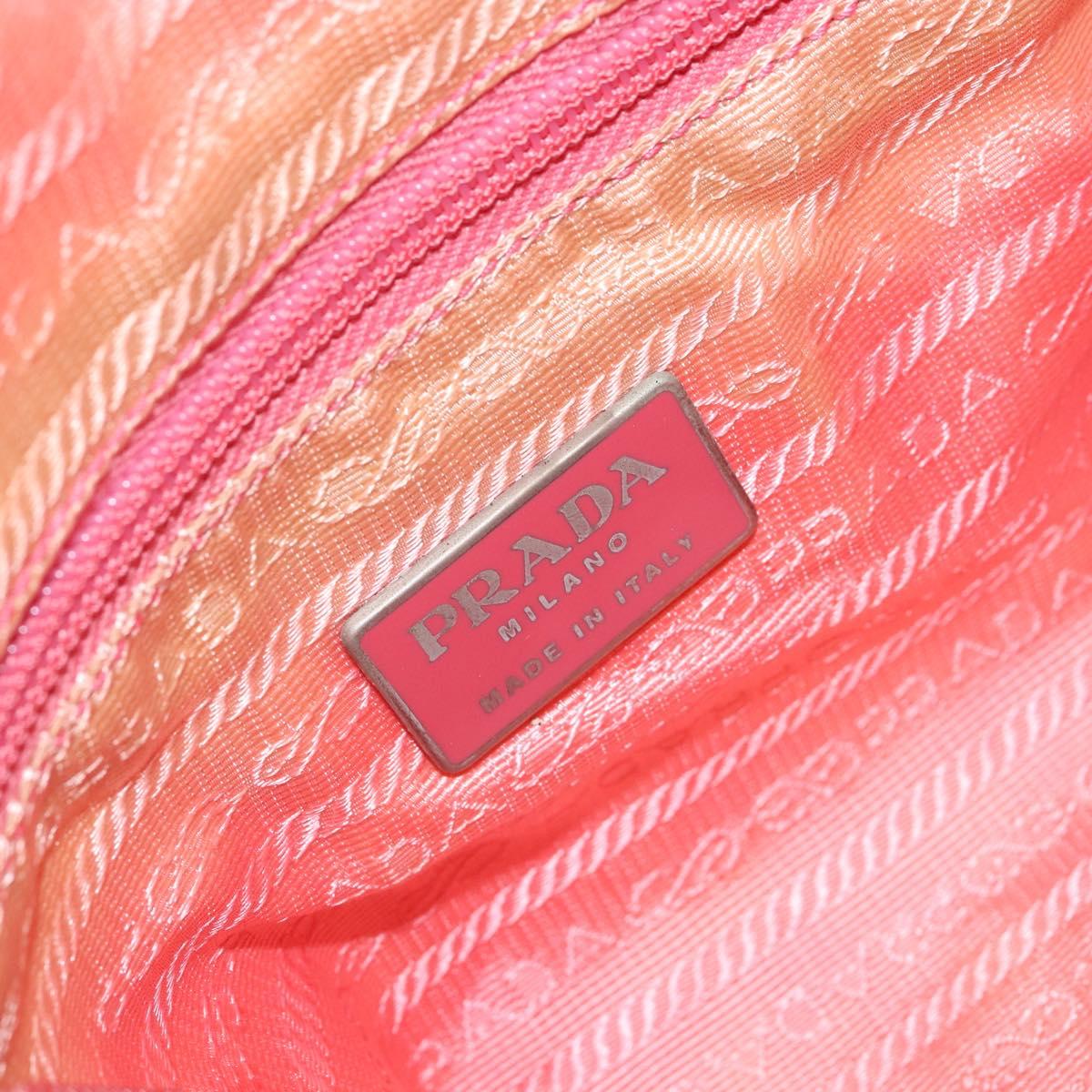 PRADA Tote Bag Nylon Pink Auth 148788