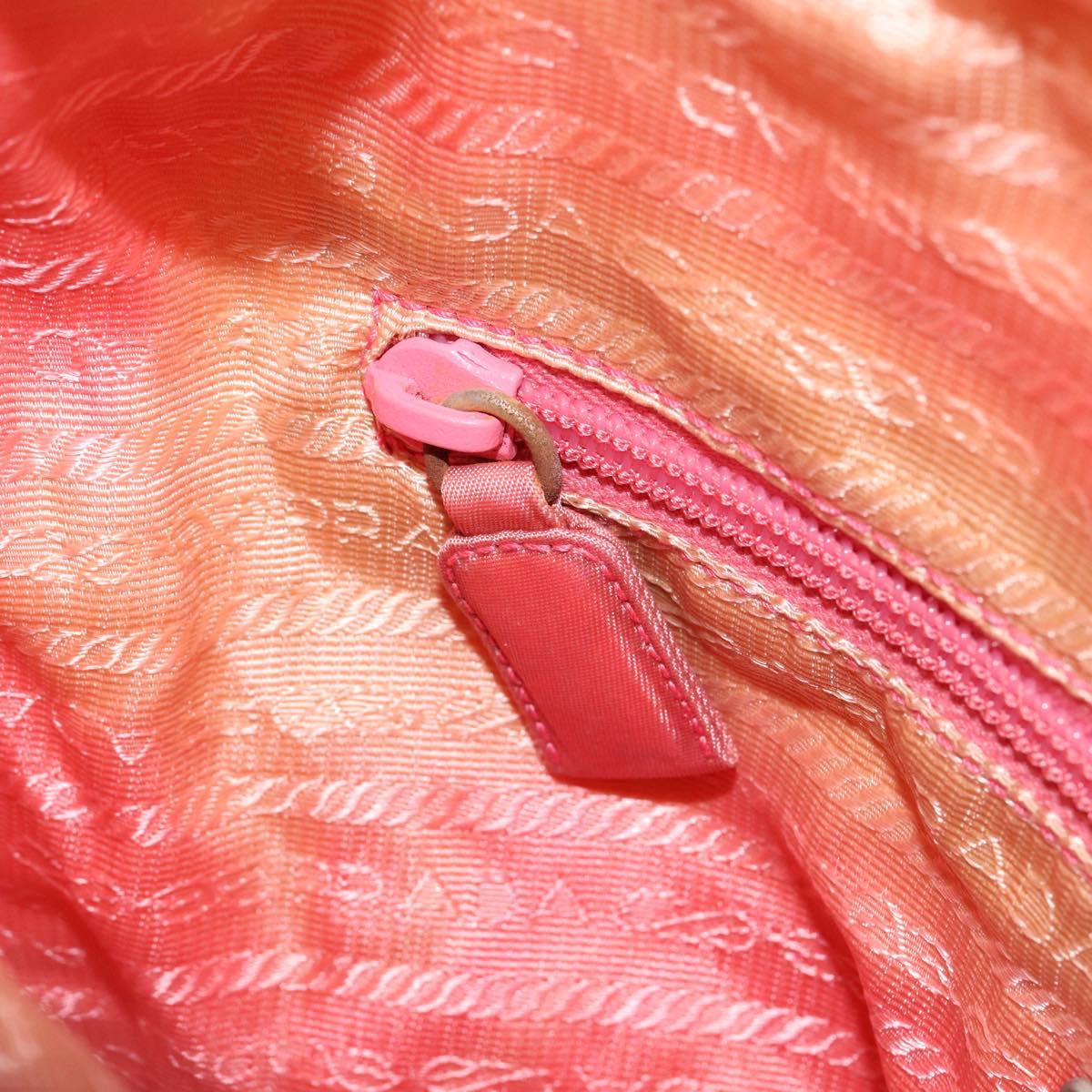 PRADA Tote Bag Nylon Pink Auth 148788