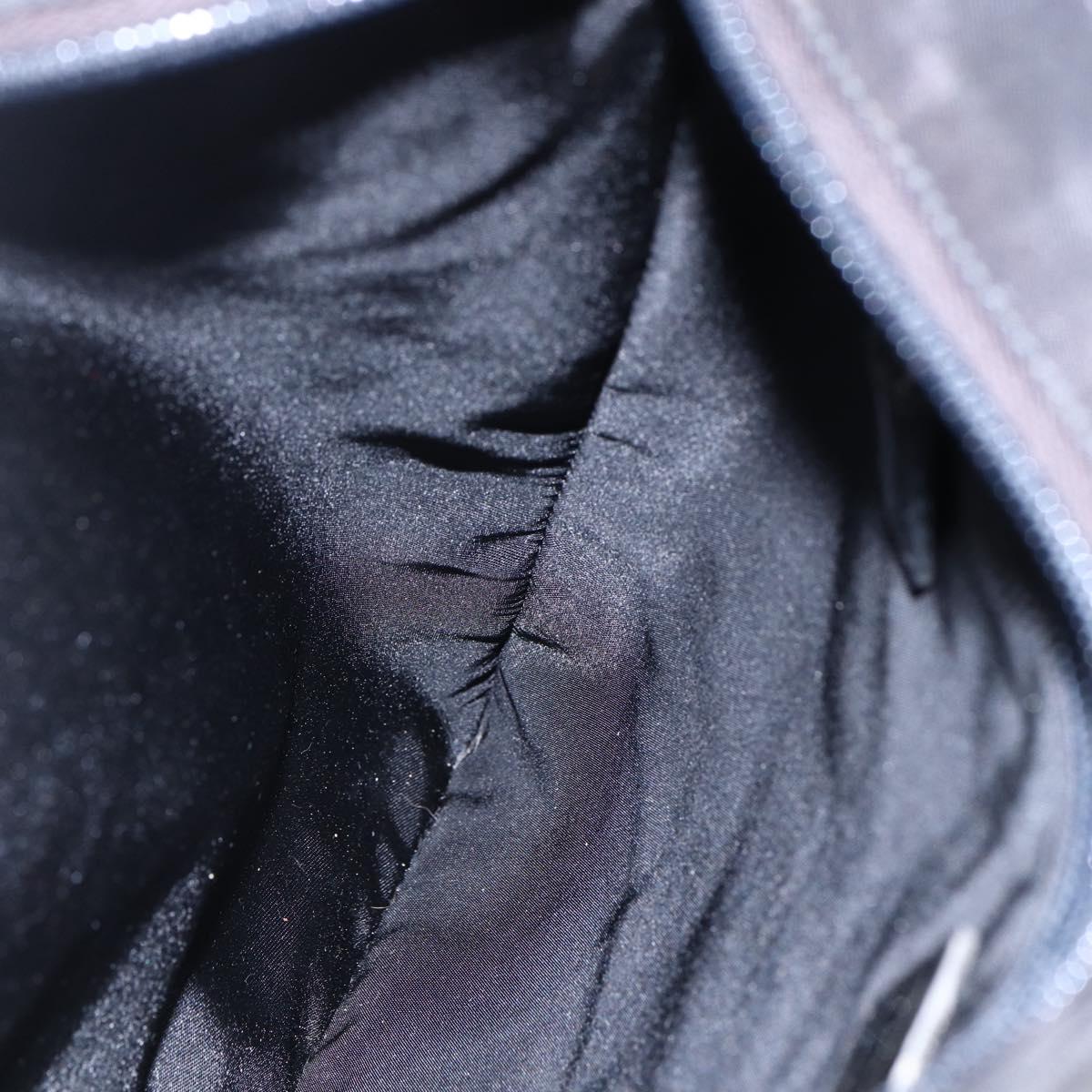 PRADA Shoulder Bag Nylon Black Silver Auth 148790