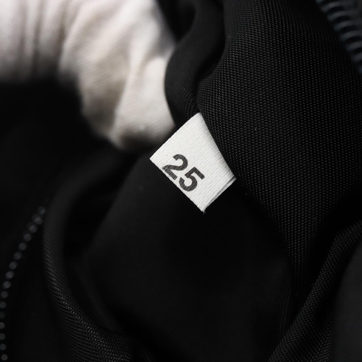 PRADA Shoulder Bag Nylon Black Silver Auth 148790