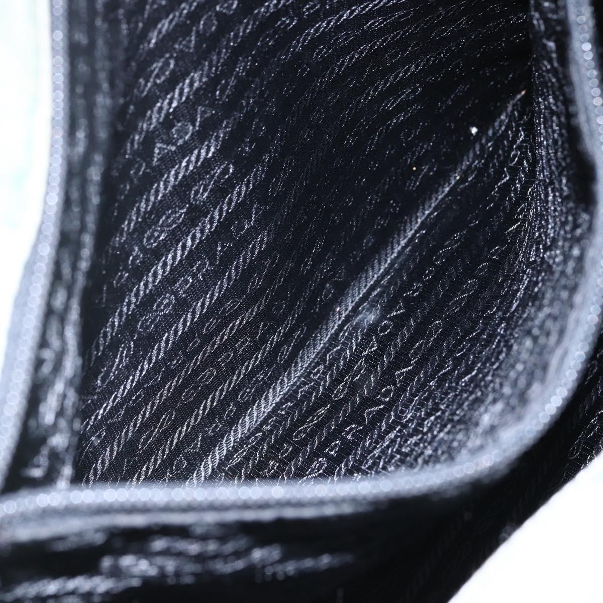 PRADA Shoulder Bag Nylon Gray Silver Auth 148795