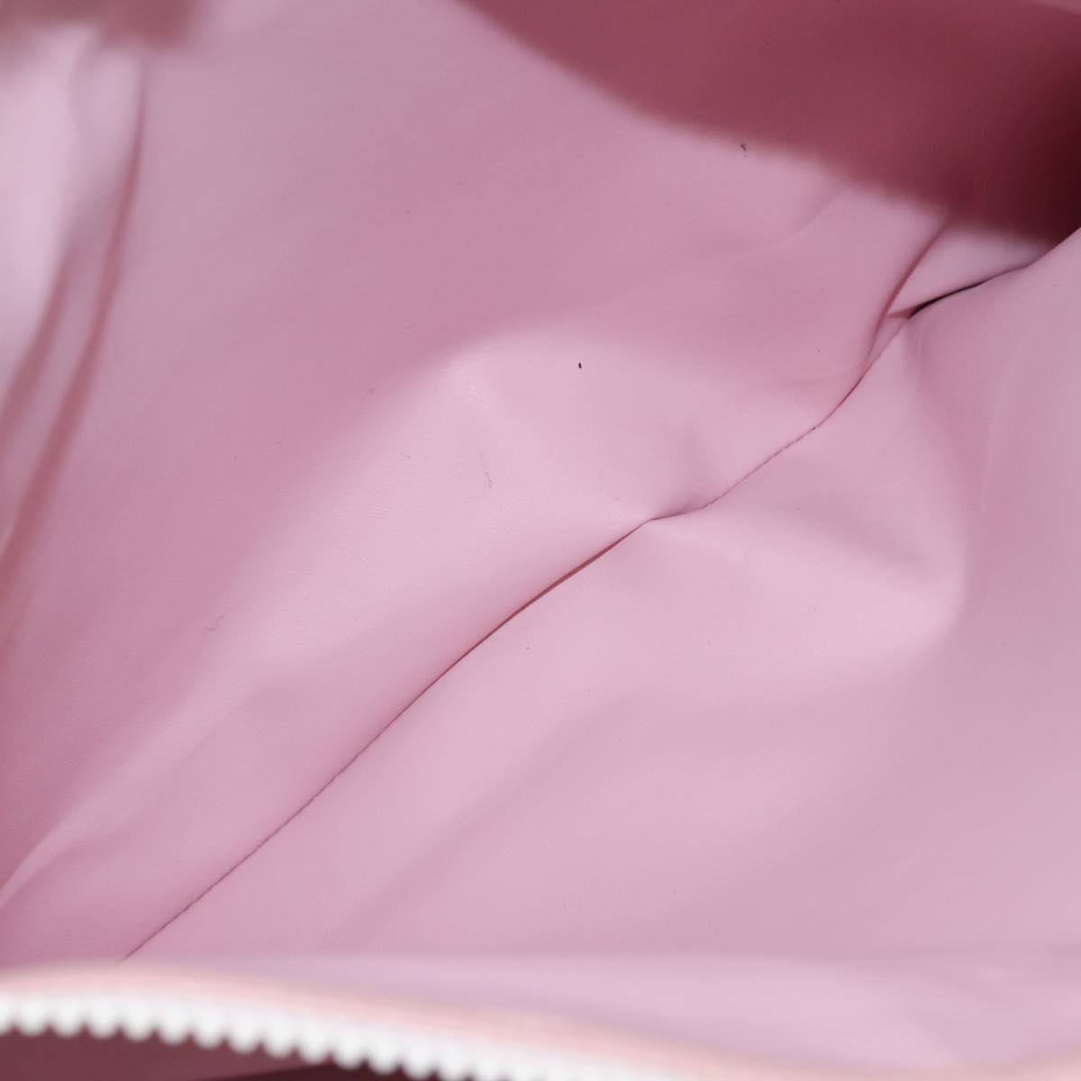 CHANEL High Summer Tote Bag Canvas Pink Silver CC Auth 148799