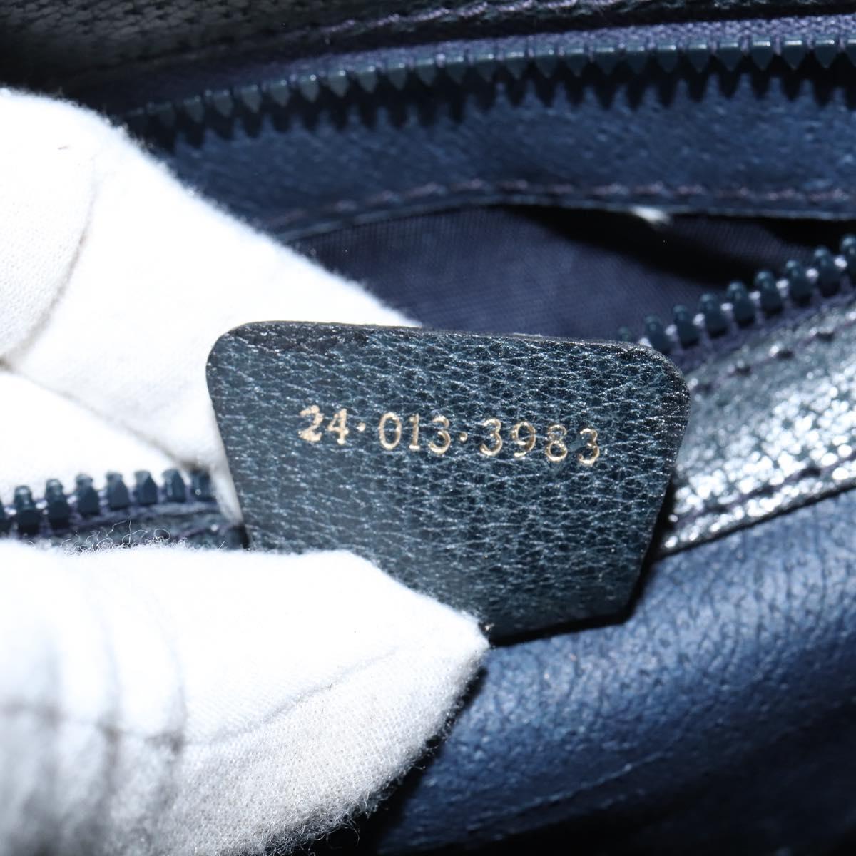 GUCCI GG Supreme Boston Bag PVC Navy Gold 24 013 3983 Auth 148800