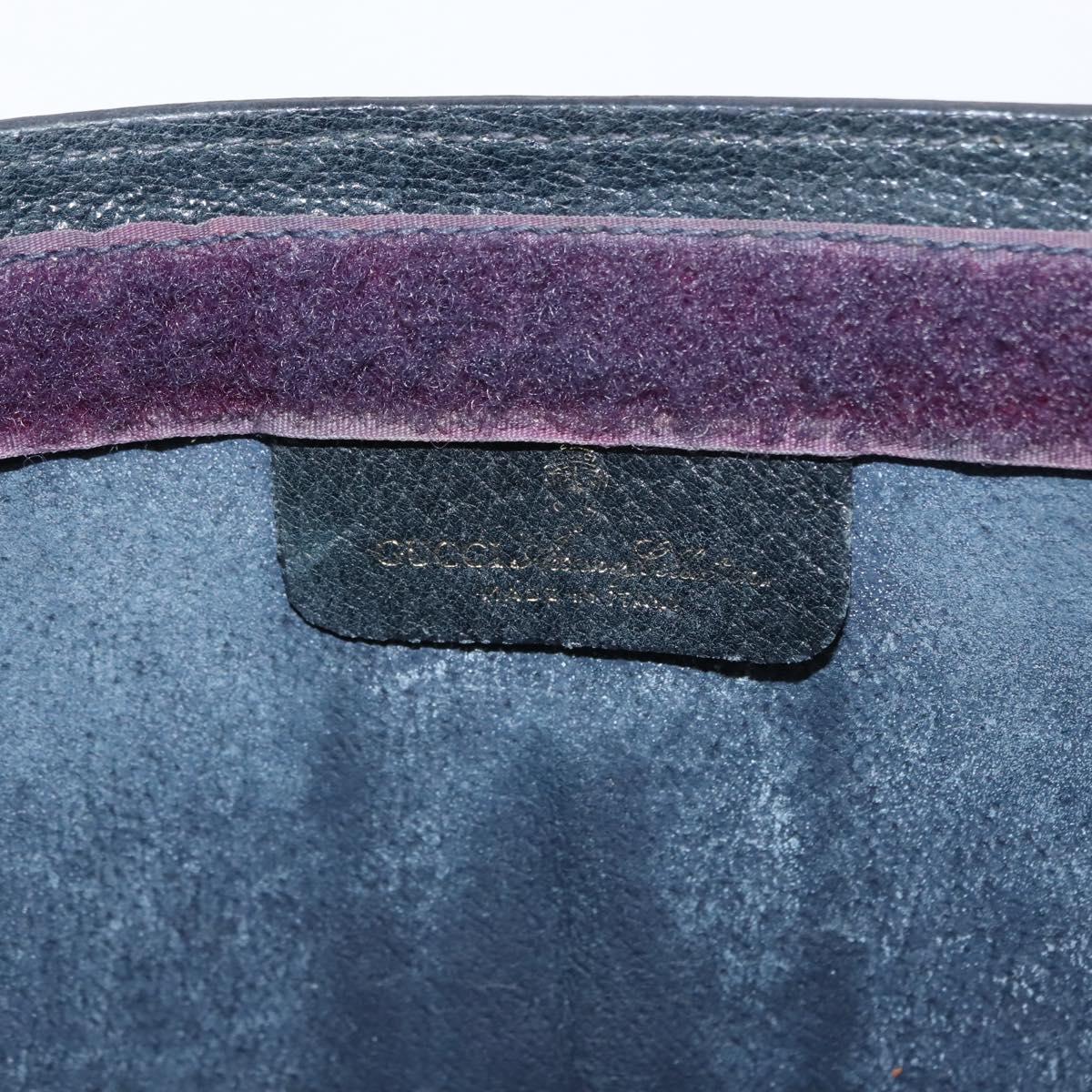 GUCCI GG Supreme Sherry Line Clutch Bag PVC Navy Red 67 014 2125 Auth 148805