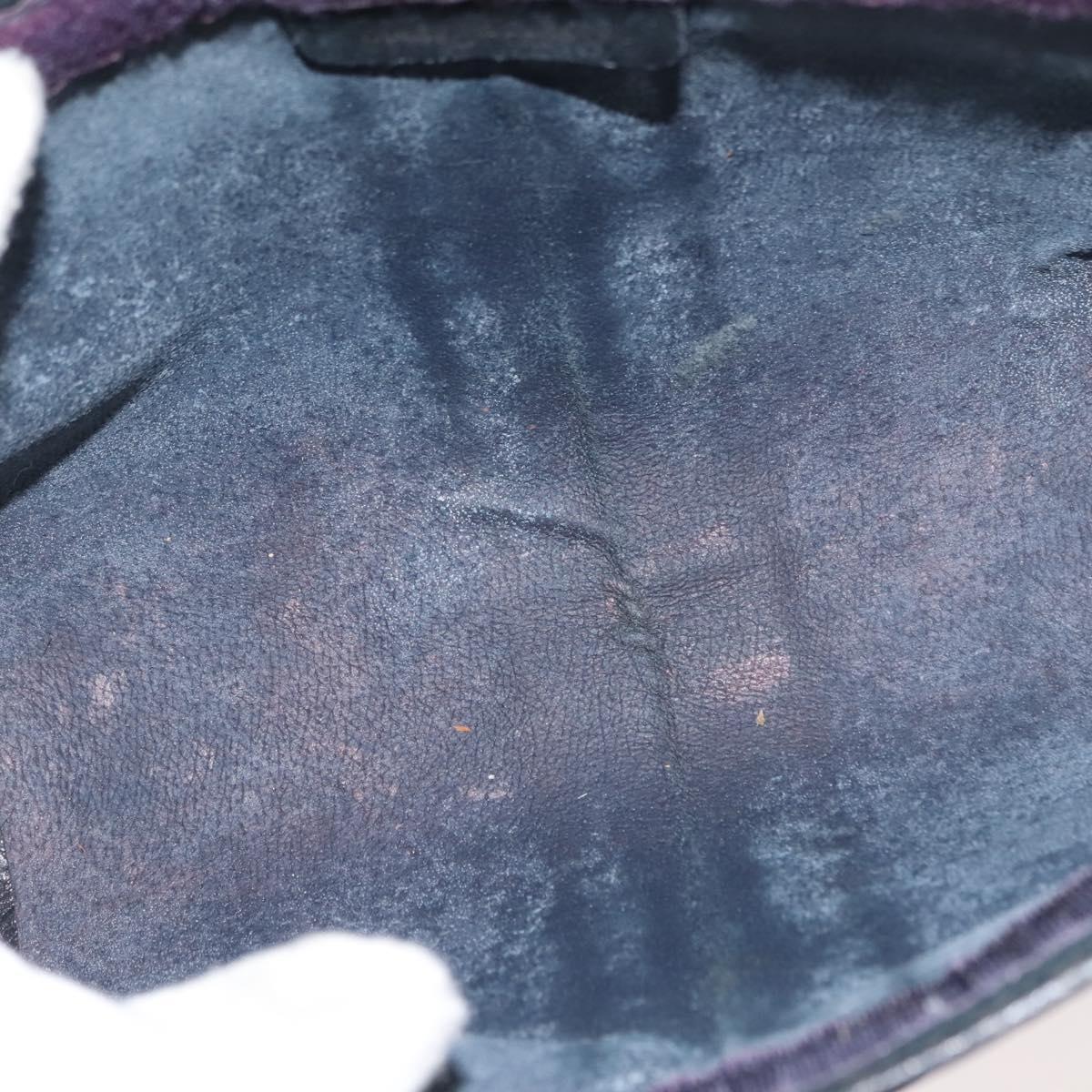 GUCCI GG Supreme Sherry Line Clutch Bag PVC Navy Red 67 014 2125 Auth 148805