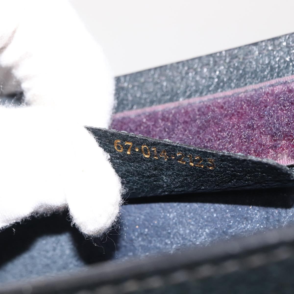 GUCCI GG Supreme Sherry Line Clutch Bag PVC Navy Red 67 014 2125 Auth 148805