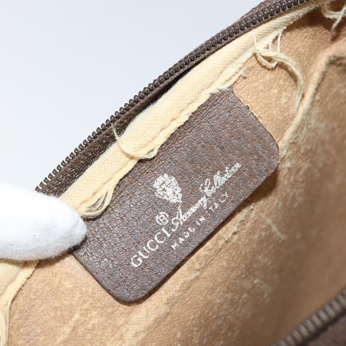 GUCCI GG Supreme Shoulder Bag PVC Beige Gold 97 02 068 Auth 148809